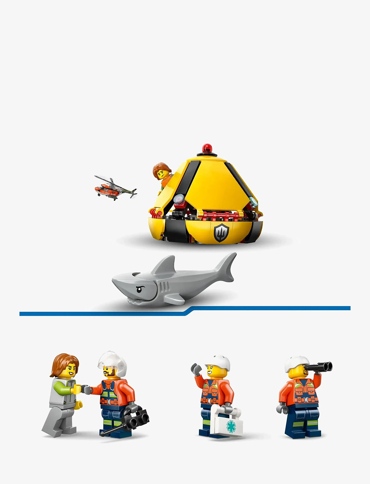 LEGO - City Coast Guard Helicopter Toy Building Set 60503 - lego city - multi - 4