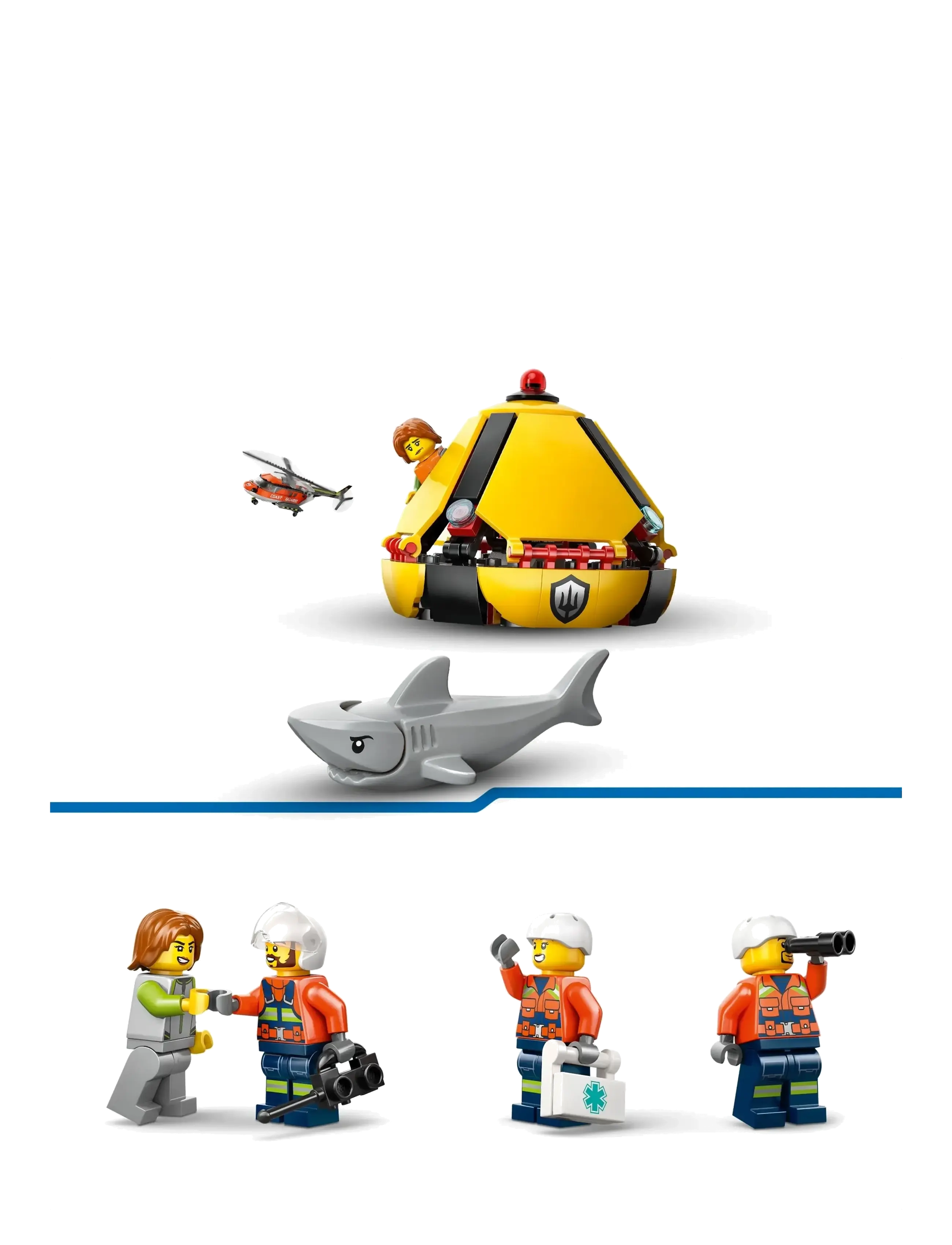 LEGO - City Coast Guard Helicopter Toy Building Set 60503 - lego city - multi - 4