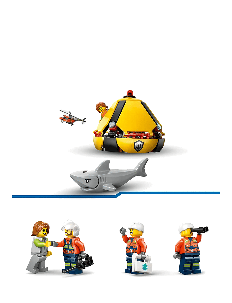 LEGO - City Coast Guard Helicopter Toy Building Set 60503 - lego city - multi - 4