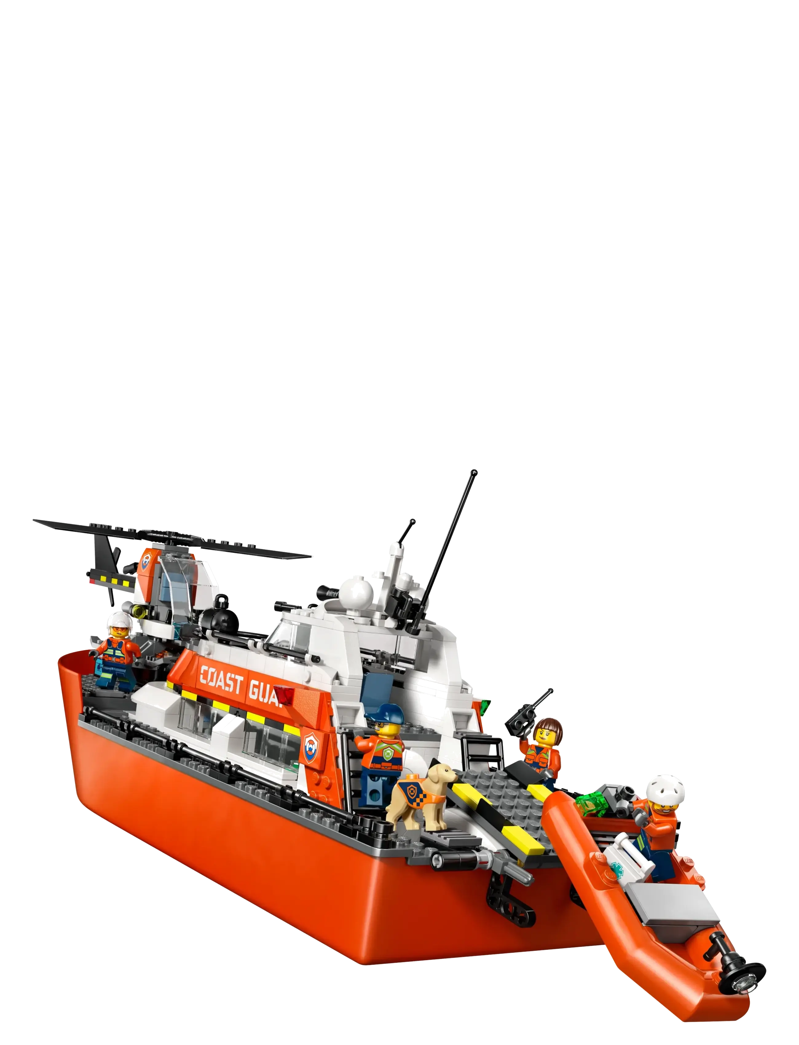 LEGO - City Coast Guard Rescue Boat & Helicopter Playset 60504 - lego city - multi - 2