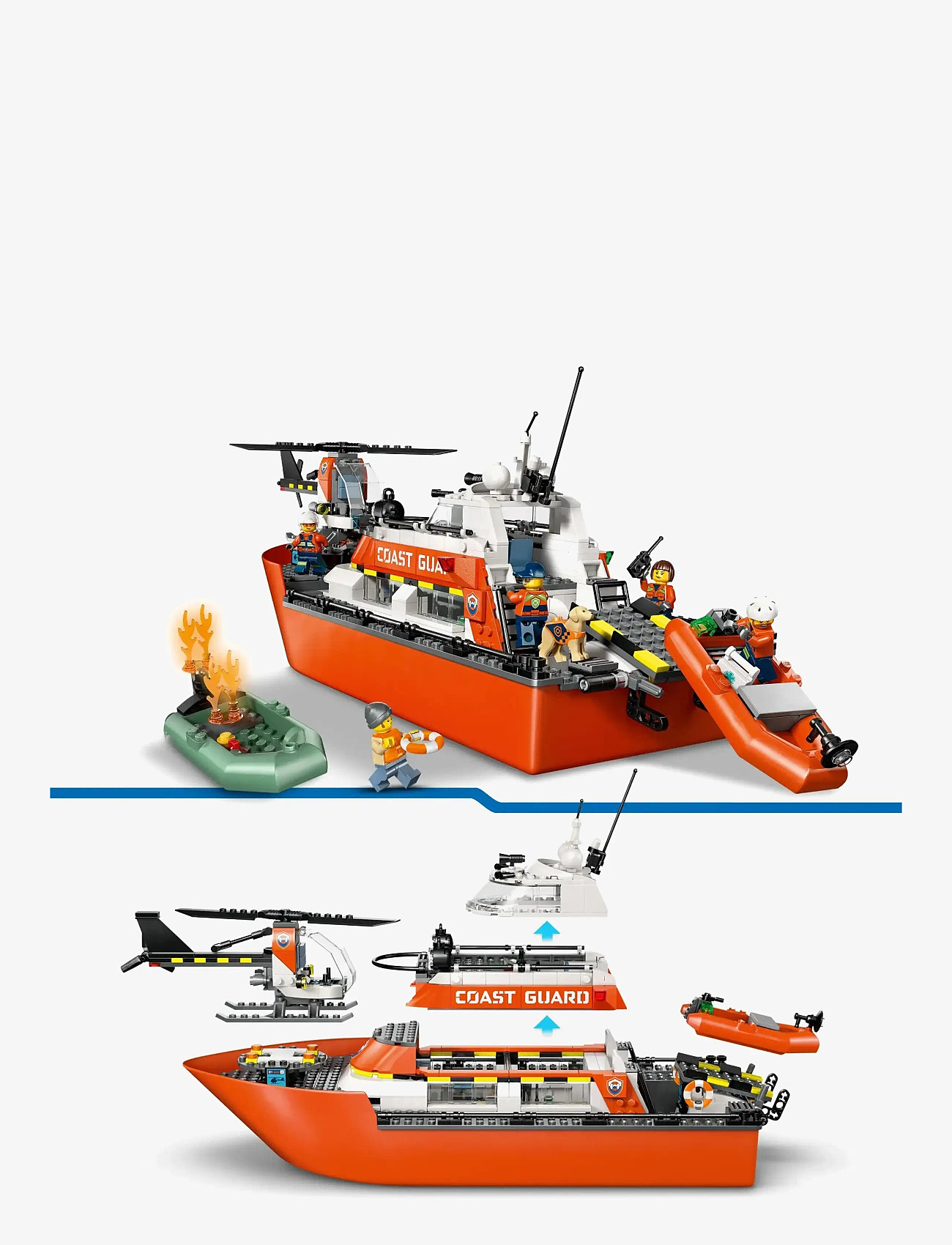 LEGO - Kystvagtens redningsbåd og helikopter 60504 - lego city - multi - 3