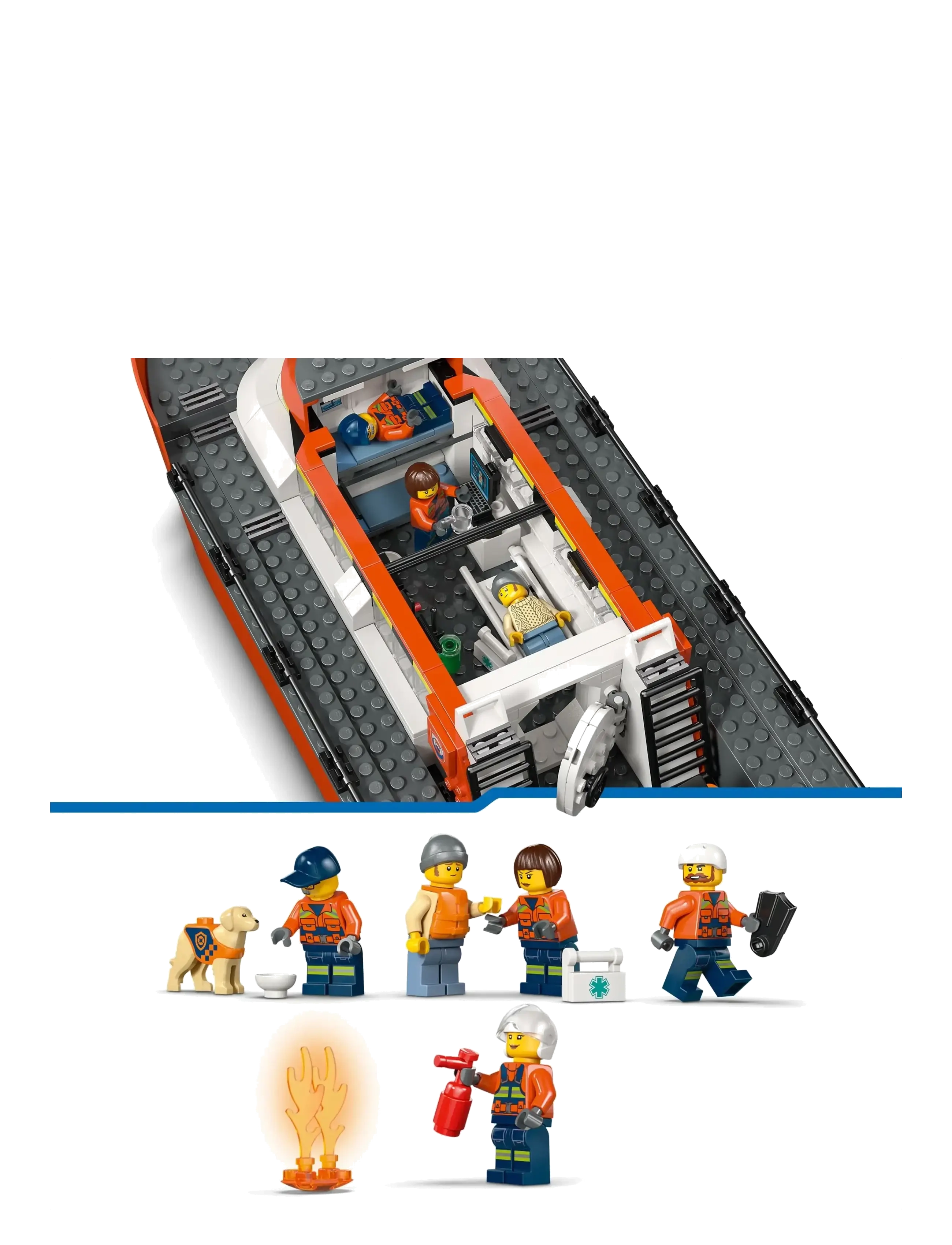 LEGO - City Coast Guard Rescue Boat & Helicopter Playset 60504 - lego city - multi - 4