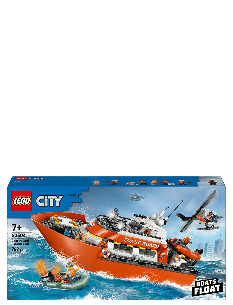 LEGO - City Coast Guard Rescue Boat & Helicopter Playset 60504 - lego city - multi - 5