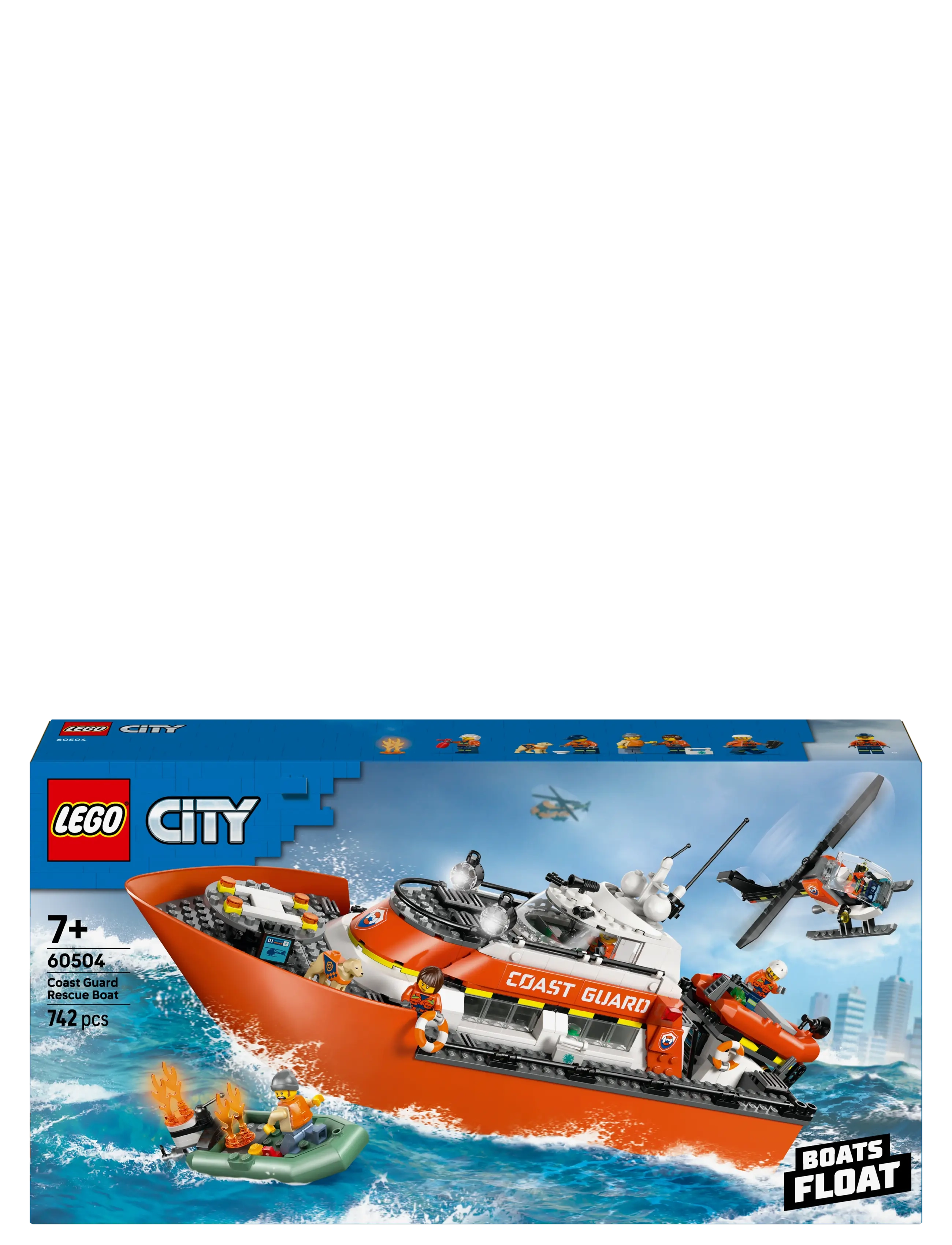 LEGO - City Coast Guard Rescue Boat & Helicopter Playset 60504 - lego city - multi - 5