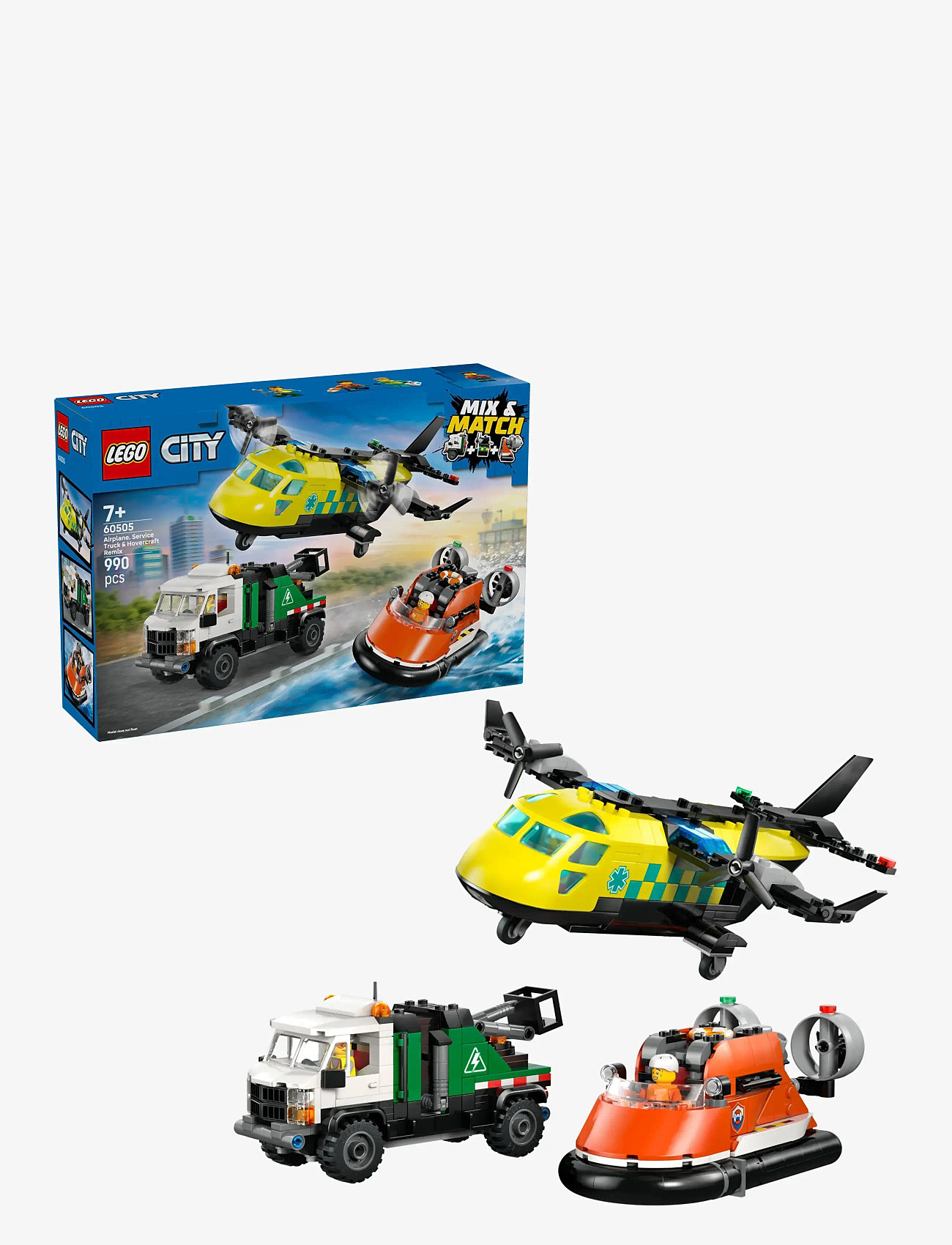 LEGO - City Airplane, Service Truck & Hovercraft Remix 60505 - lego city - multi - 0