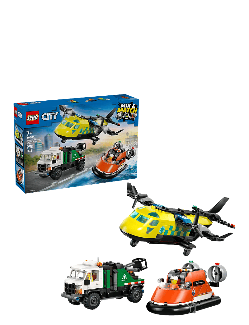 LEGO - City Airplane, Service Truck & Hovercraft Remix 60505 - lego city - multi - 0