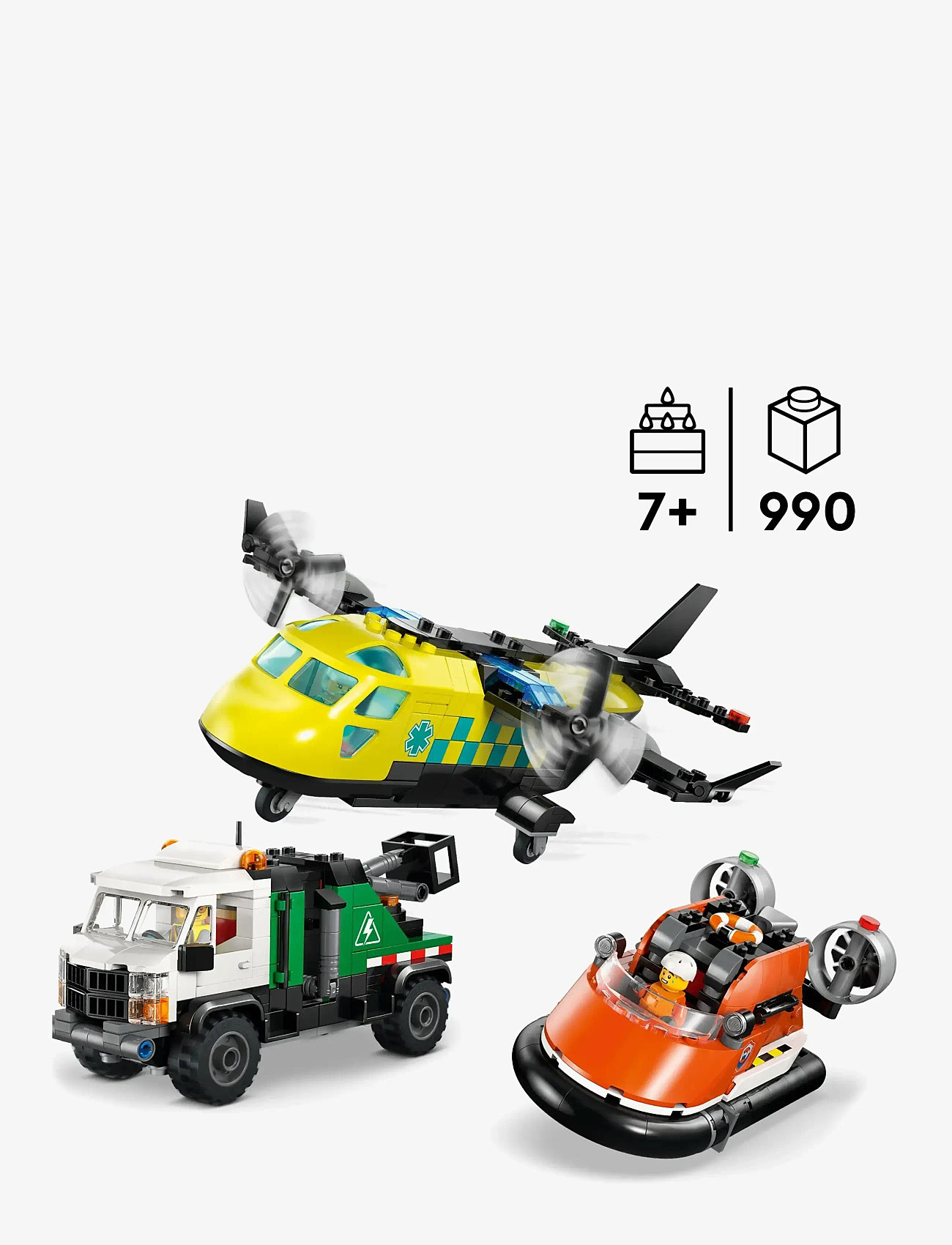 LEGO - City Airplane, Service Truck & Hovercraft Remix 60505 - lego city - multi - 1