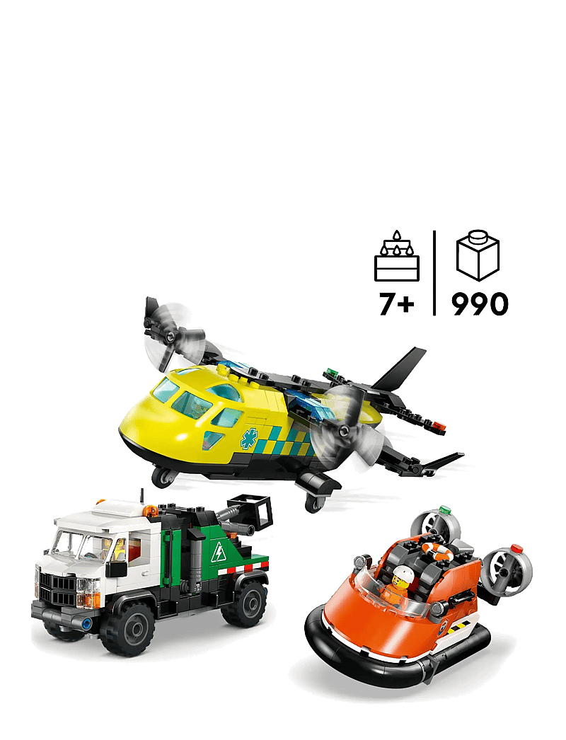 LEGO - City Airplane, Service Truck & Hovercraft Remix 60505 - lego city - multi - 1