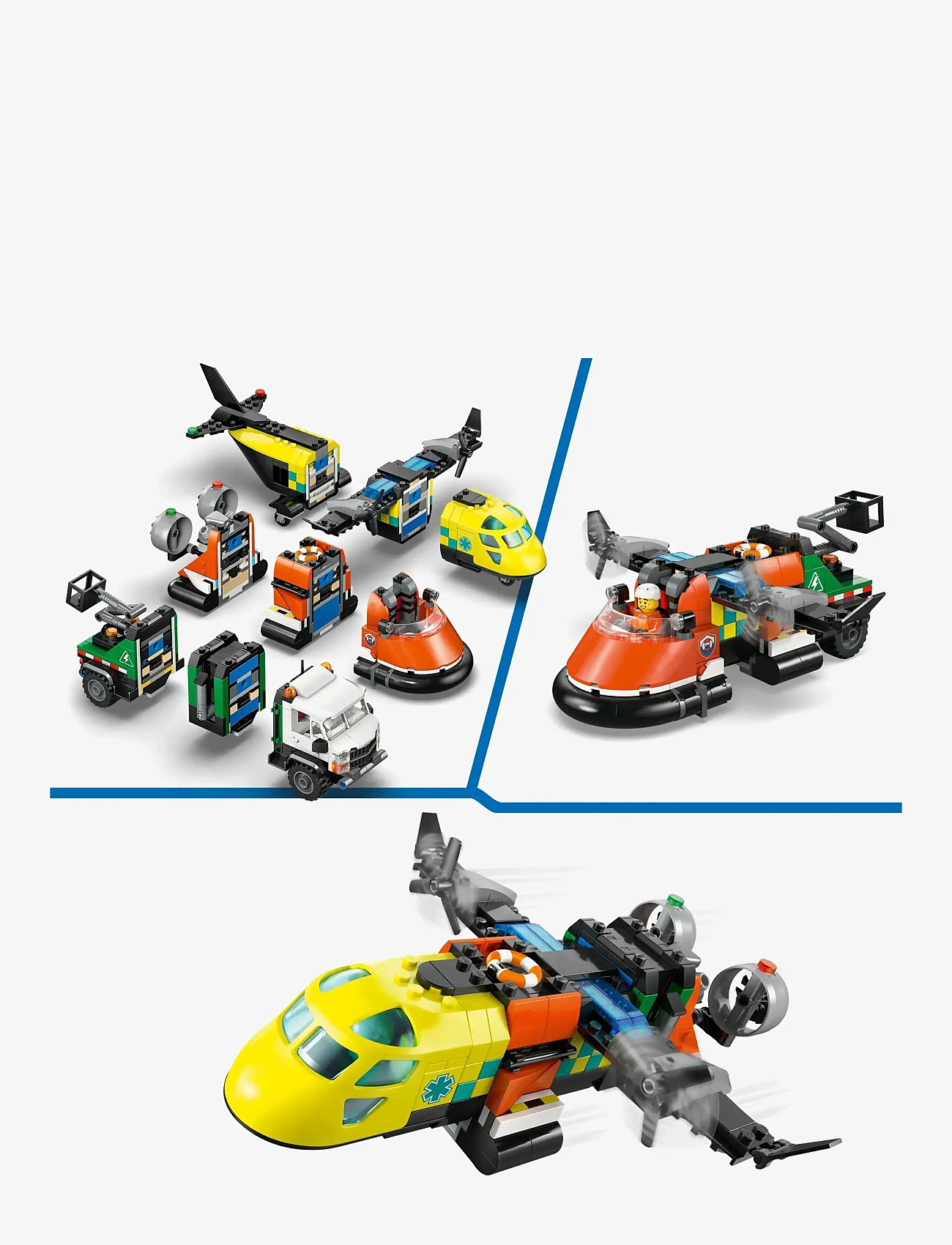 LEGO - City Airplane, Service Truck & Hovercraft Remix 60505 - lego city - multi - 3