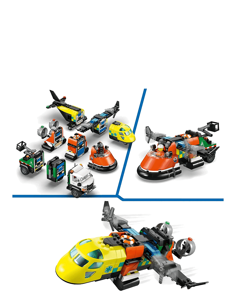 LEGO - City Airplane, Service Truck & Hovercraft Remix 60505 - lego city - multi - 3