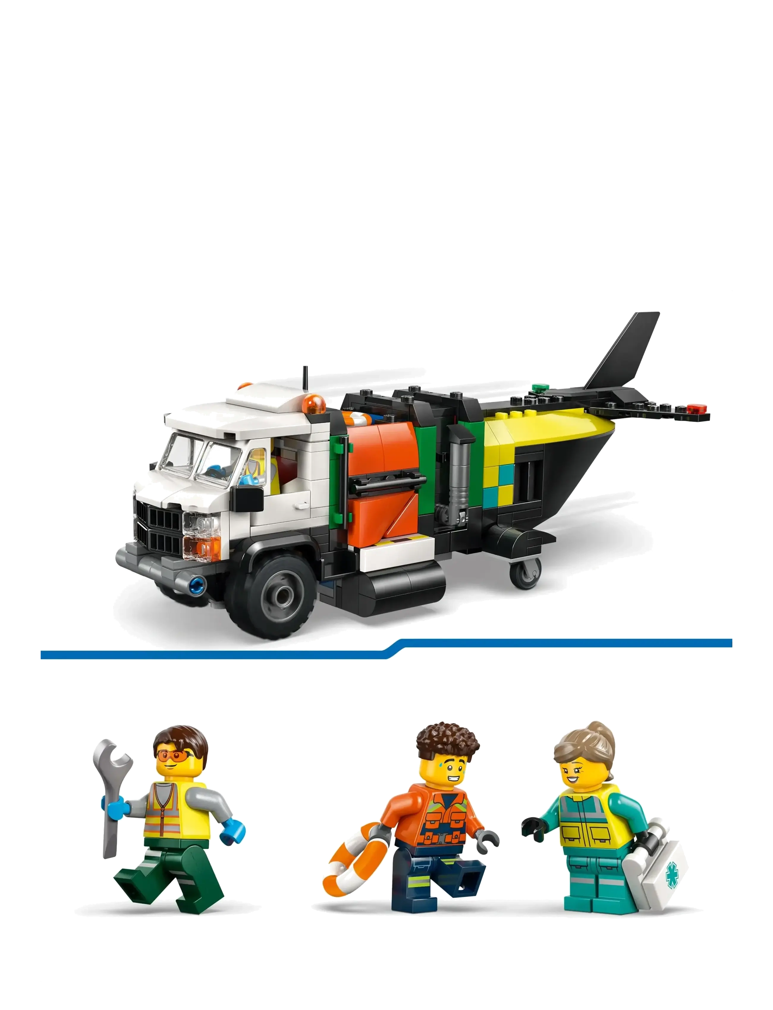 LEGO - Remix – Fly, servicevogn og luftpudebåd 60505 - lego city - multi - 4