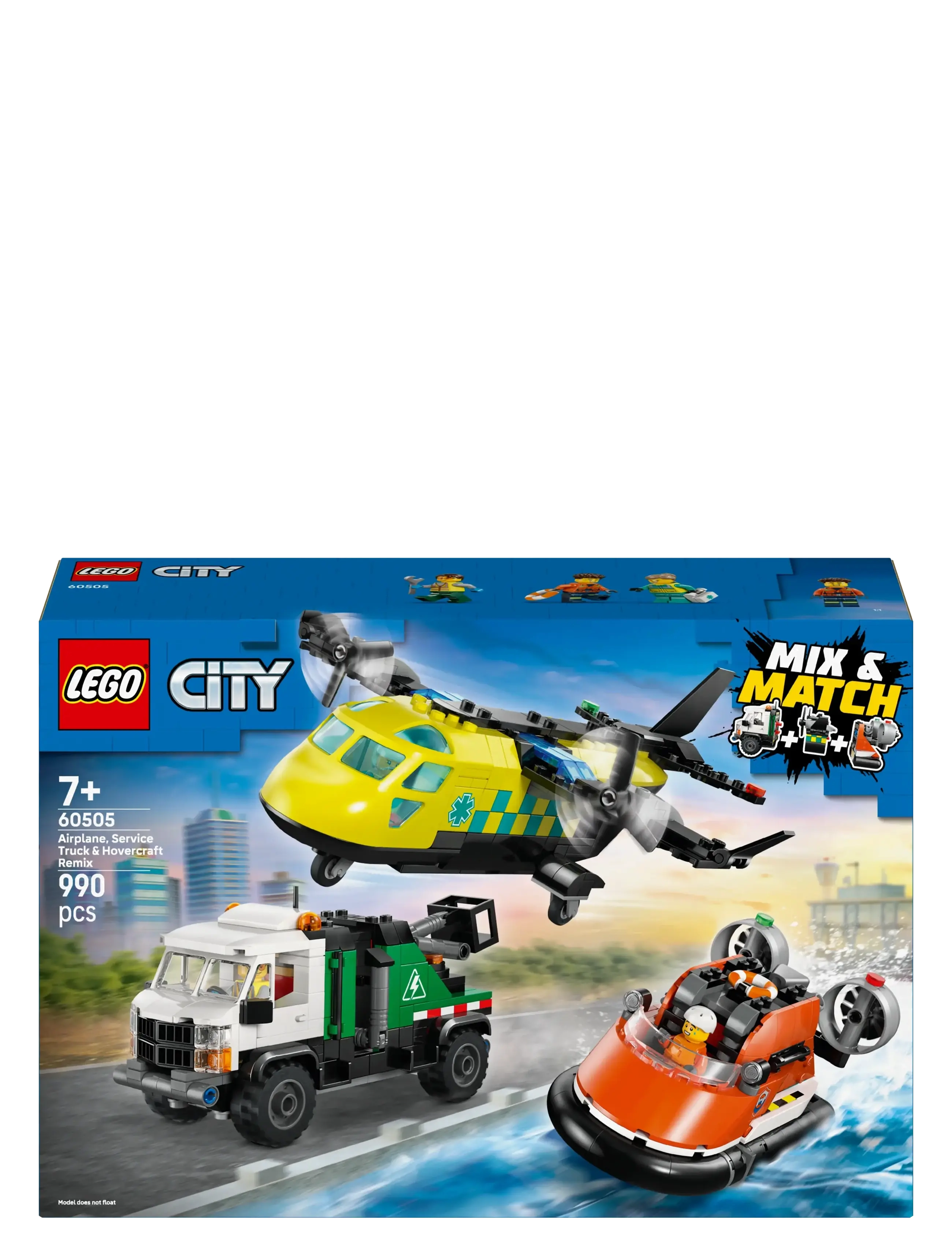 LEGO - Remix – Fly, servicevogn og luftpudebåd 60505 - lego city - multi - 5