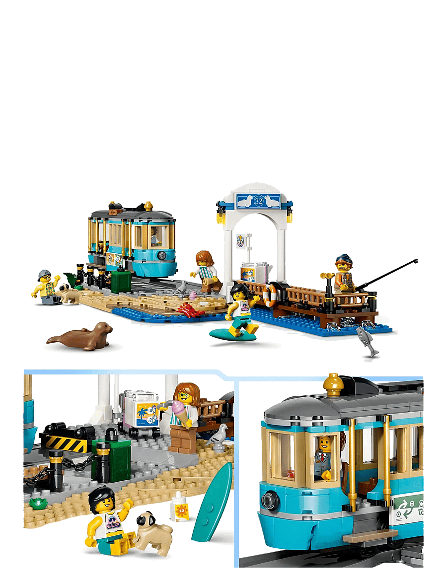 LEGO - City Classic Beach Tram - Train Toys 60506 - lego city - multi - 3