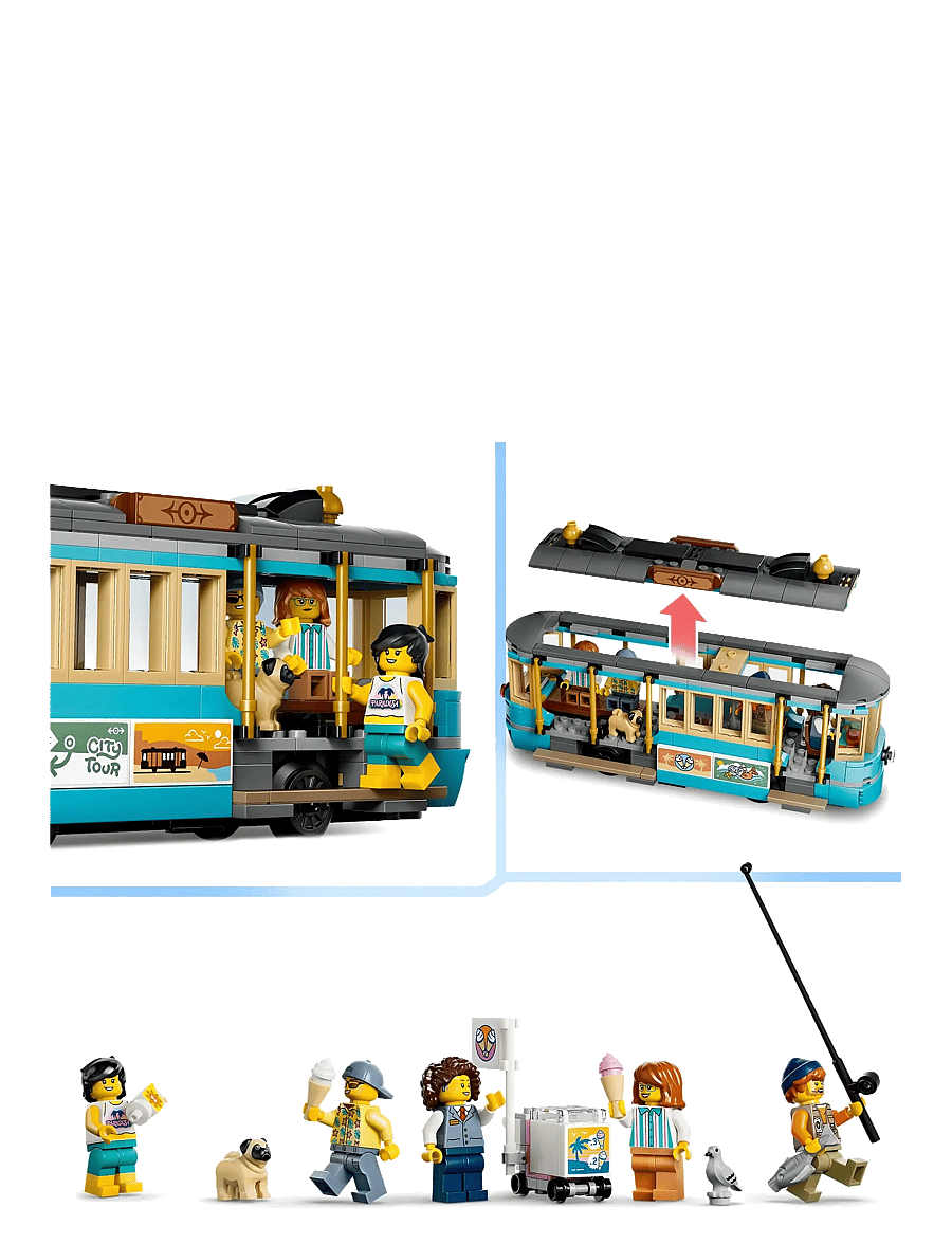 LEGO - City Classic Beach Tram - Train Toys 60506 - lego city - multi - 4