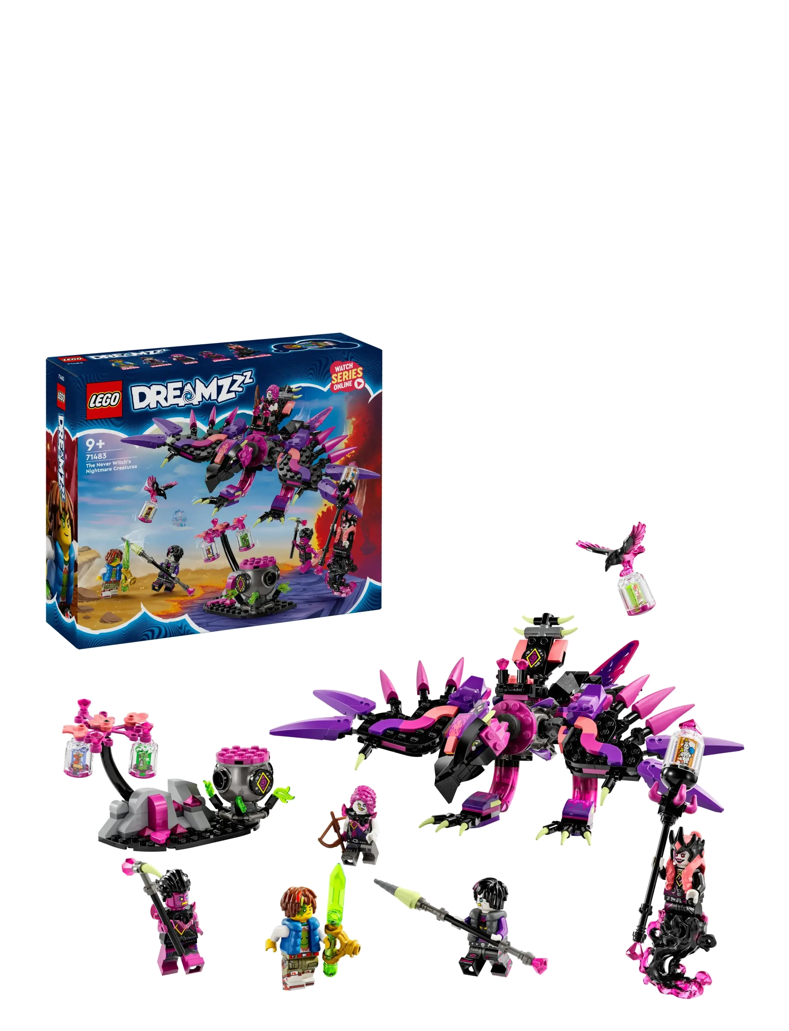 LEGO Aldrig-Heksens Mareridtsvæsner 71483, One Size, Lego Spielzeug, Mehrfarbig/gemustert - Lego Dreamzzz , Kinder