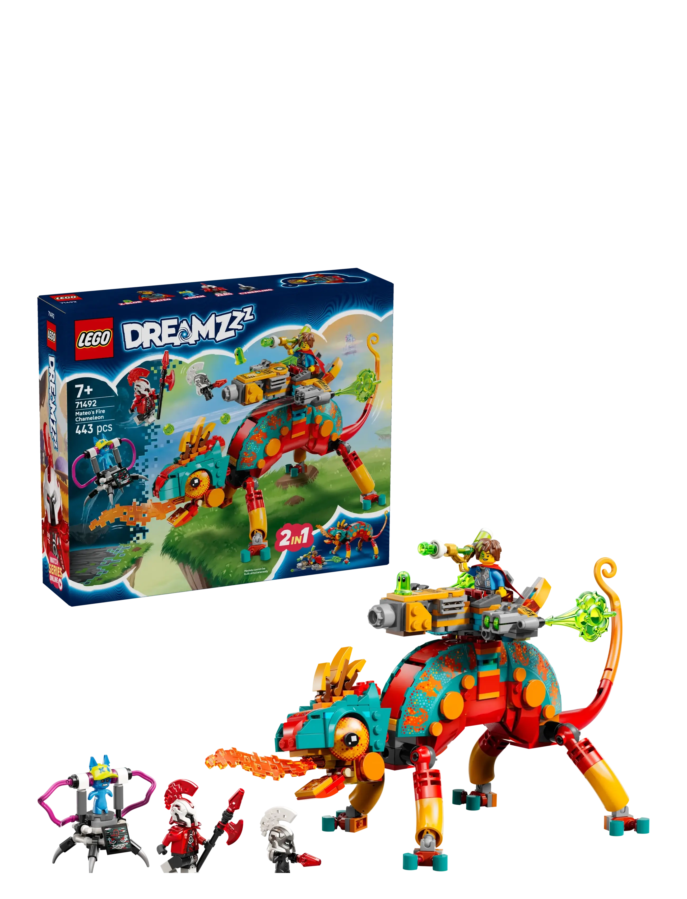 LEGO Mateos Ildkamæleon 71492, One Size, Multi/patterned, Lego Legetøj > Lego Dreamzzz, Børn
