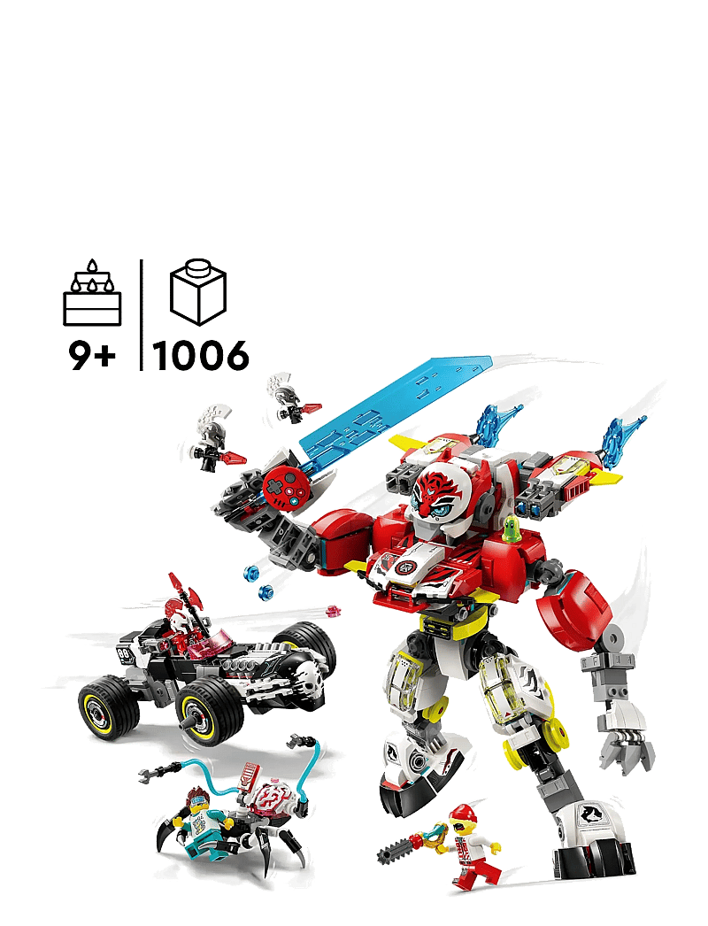 LEGO - Cooper’s Tiger Mech & Zero’s Hot Rod Car Toy 71497 - lego dreamzzz™ - multi - 1