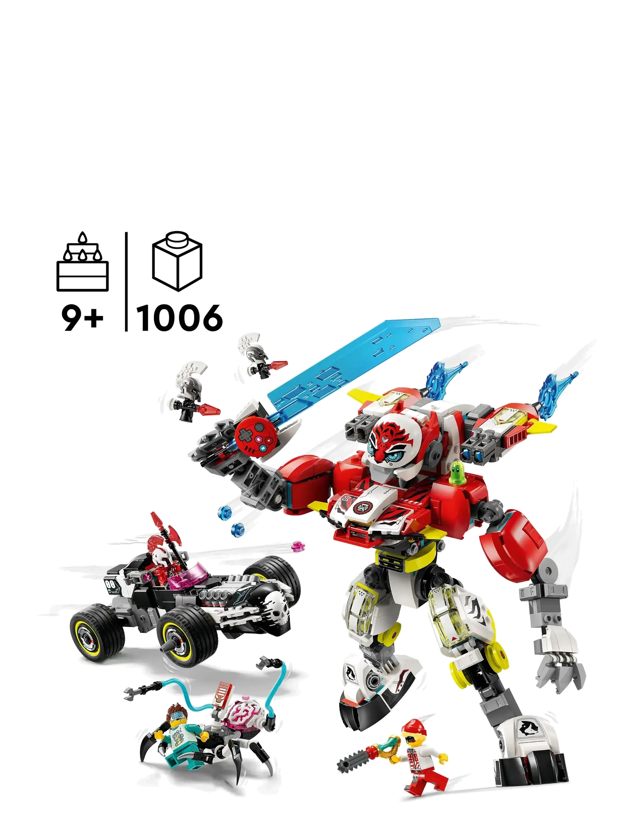 LEGO - Cooper’s Tiger Mech & Zero’s Hot Rod Car Toy 71497 - lego dreamzzz™ - multi - 1