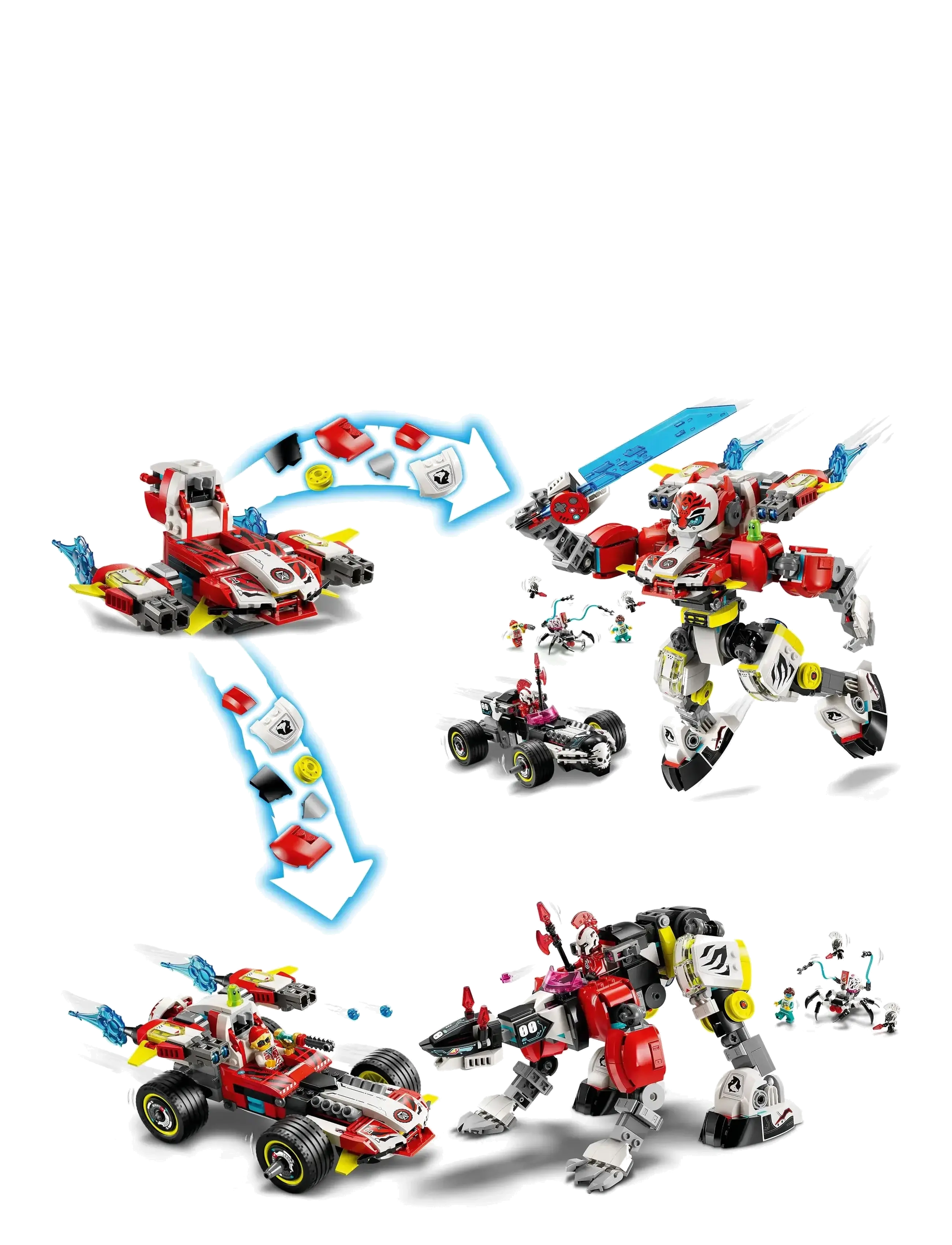 LEGO - Cooper’s Tiger Mech & Zero’s Hot Rod Car Toy 71497 - lego dreamzzz™ - multi - 2