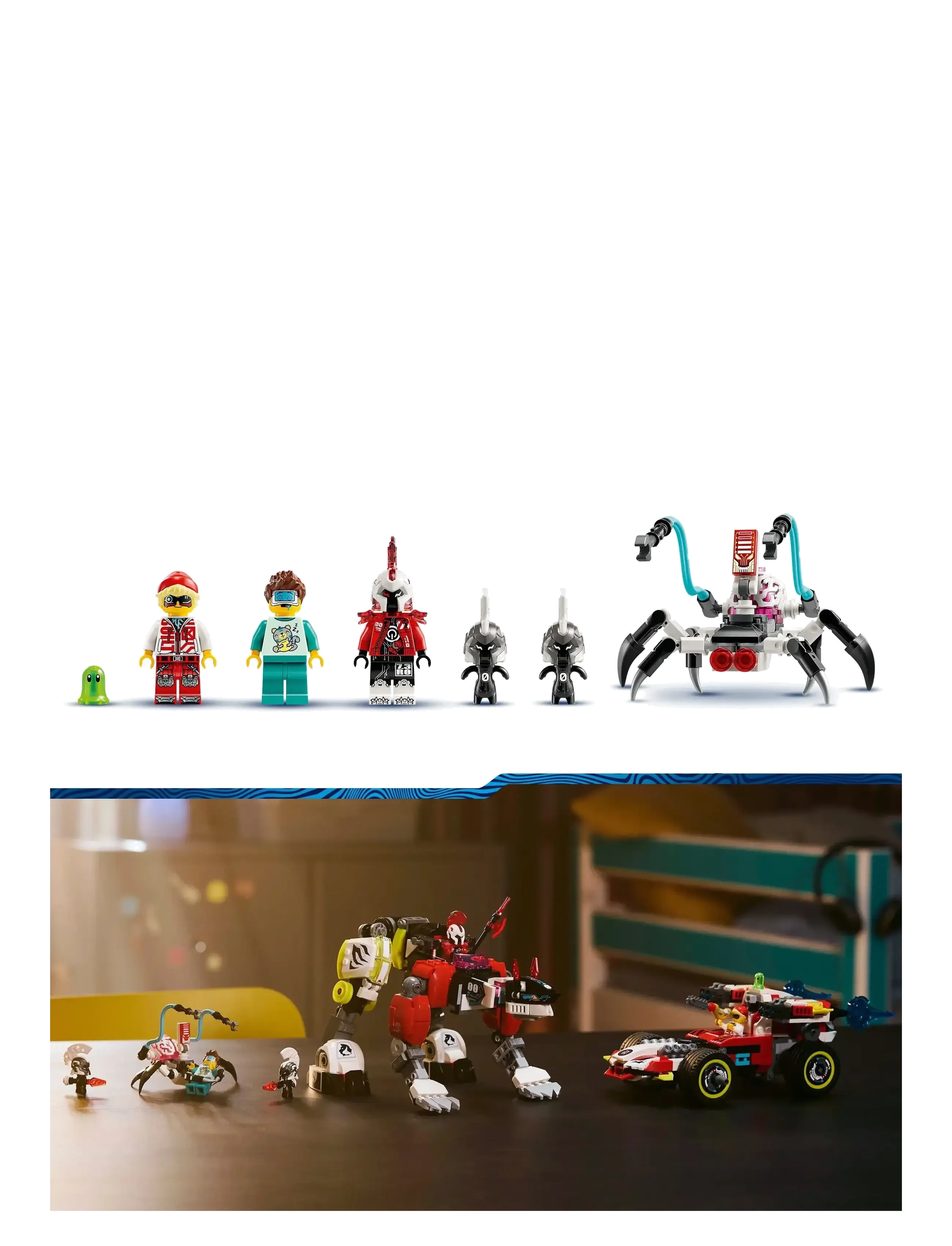 LEGO - Cooper’s Tiger Mech & Zero’s Hot Rod Car Toy 71497 - lego dreamzzz™ - multi - 3