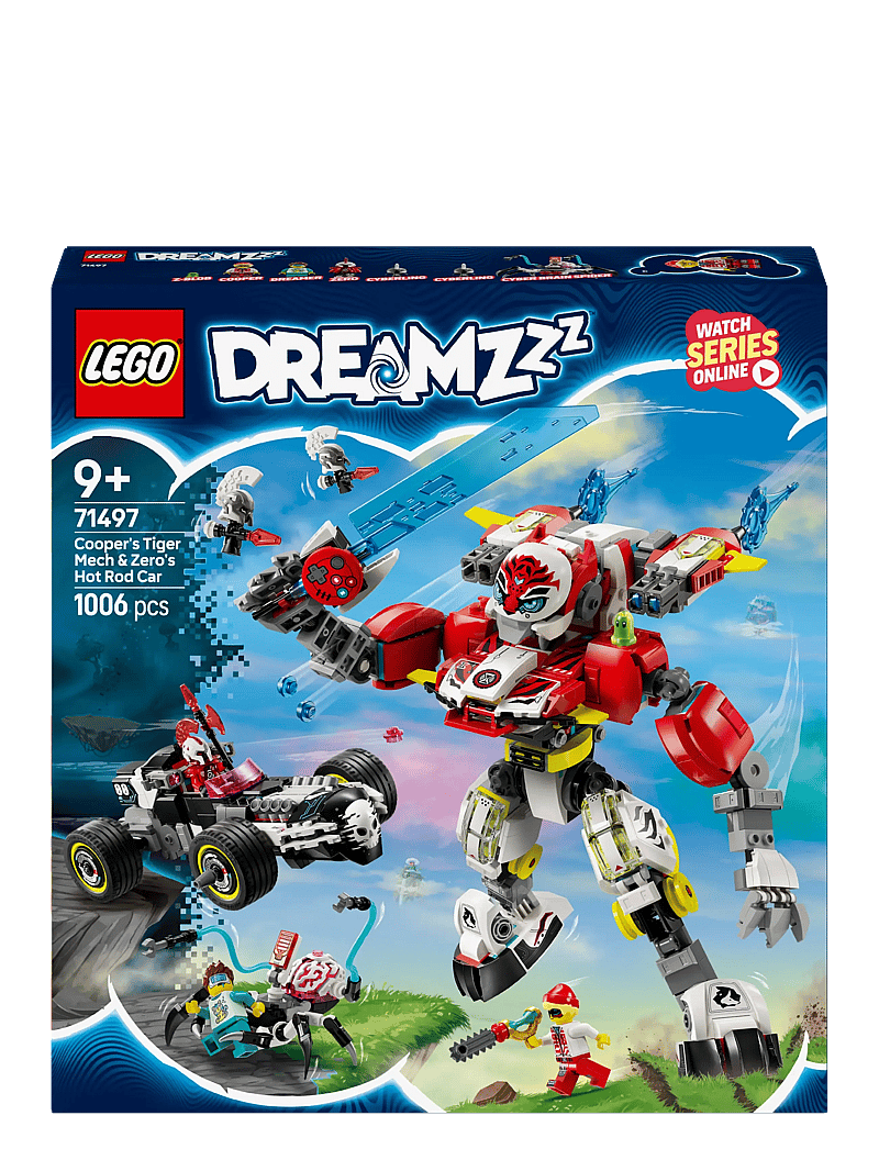 LEGO - Cooper’s Tiger Mech & Zero’s Hot Rod Car Toy 71497 - lego dreamzzz™ - multi - 4