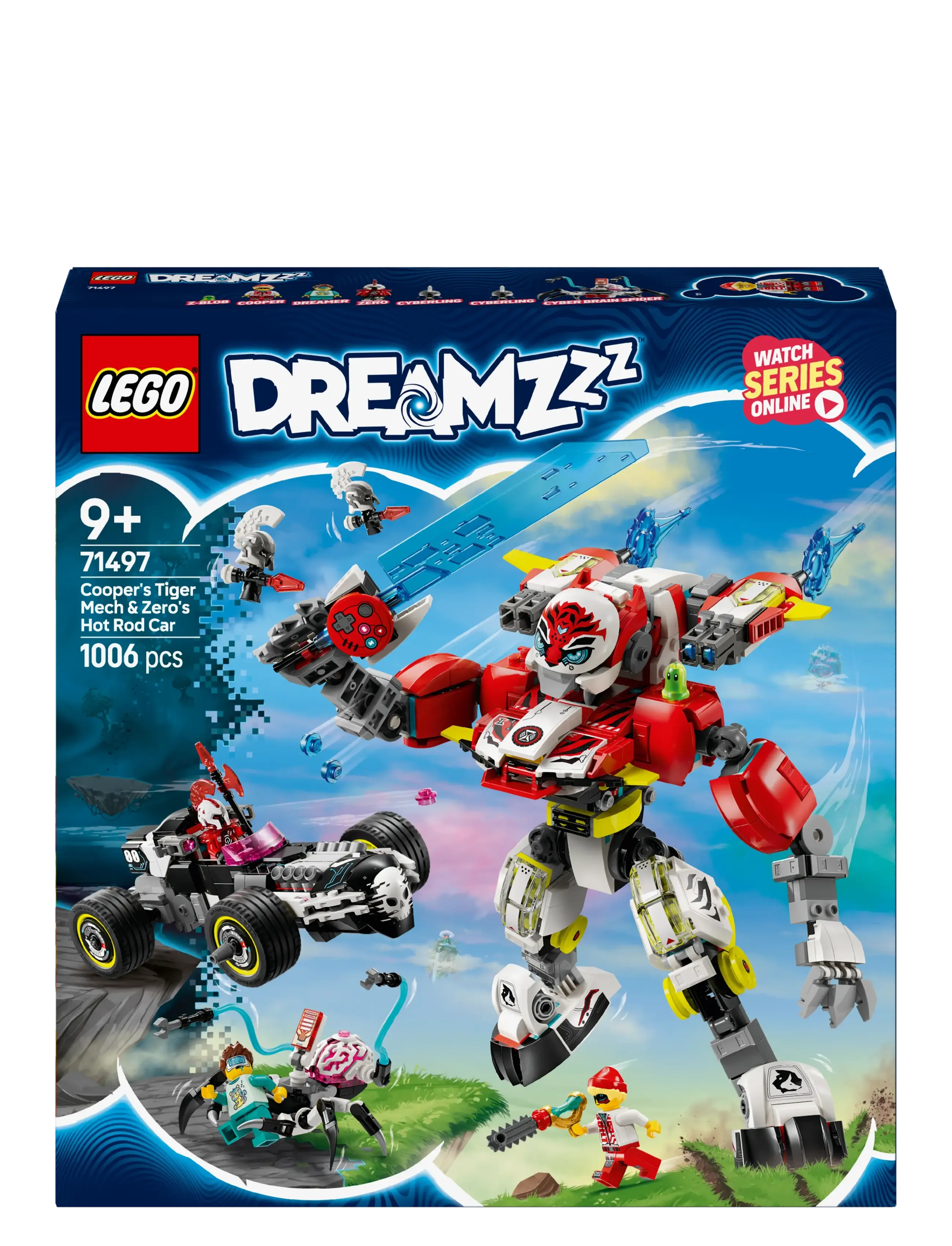 LEGO - Cooper’s Tiger Mech & Zero’s Hot Rod Car Toy 71497 - lego dreamzzz™ - multi - 4