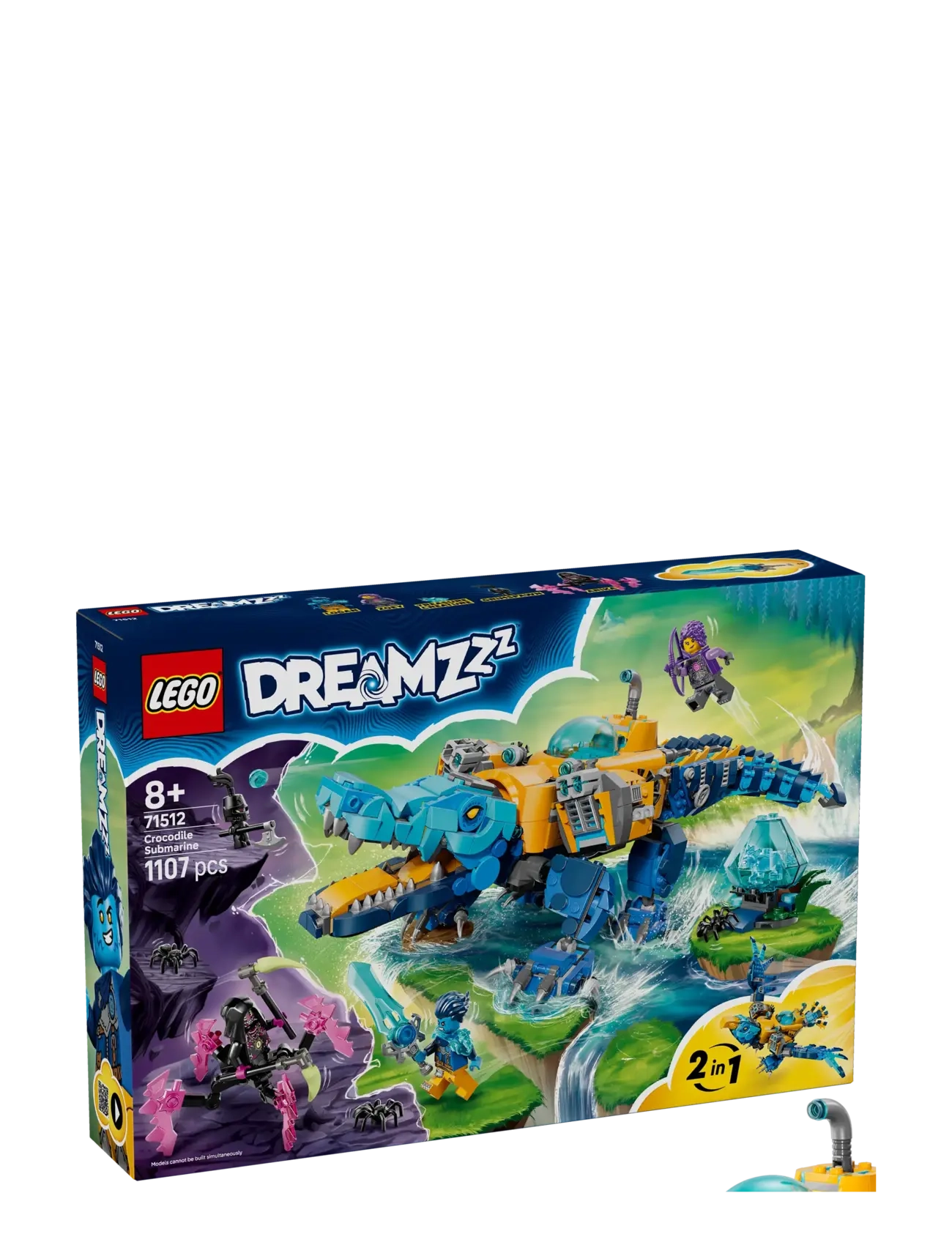 LEGO Krokodille-Ubåd 71512, One Size, Lego Spielzeug, Blau - Dreamzzz, Kinder