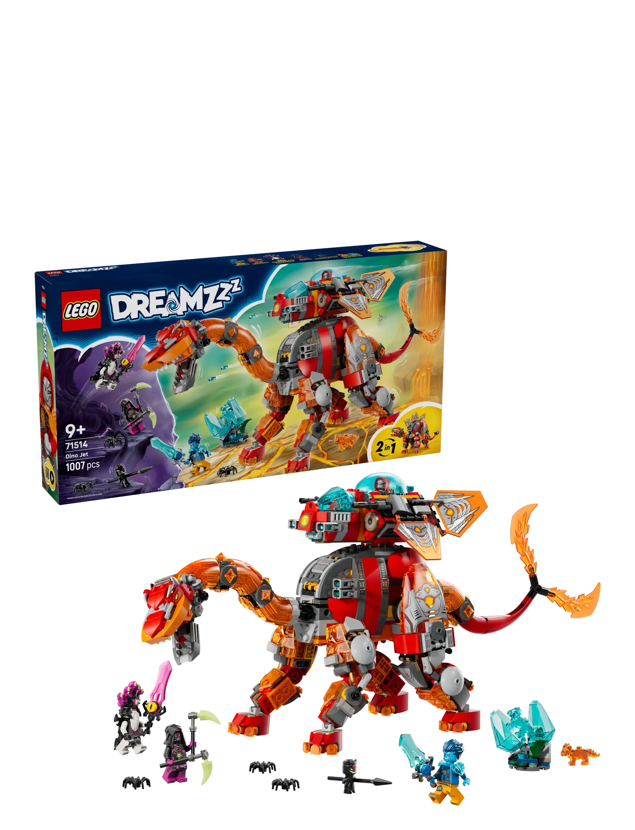 LEGO Dino-Jet 71514, One Size, Lego Spielzeug, Rot - Dreamzzz, Kinder