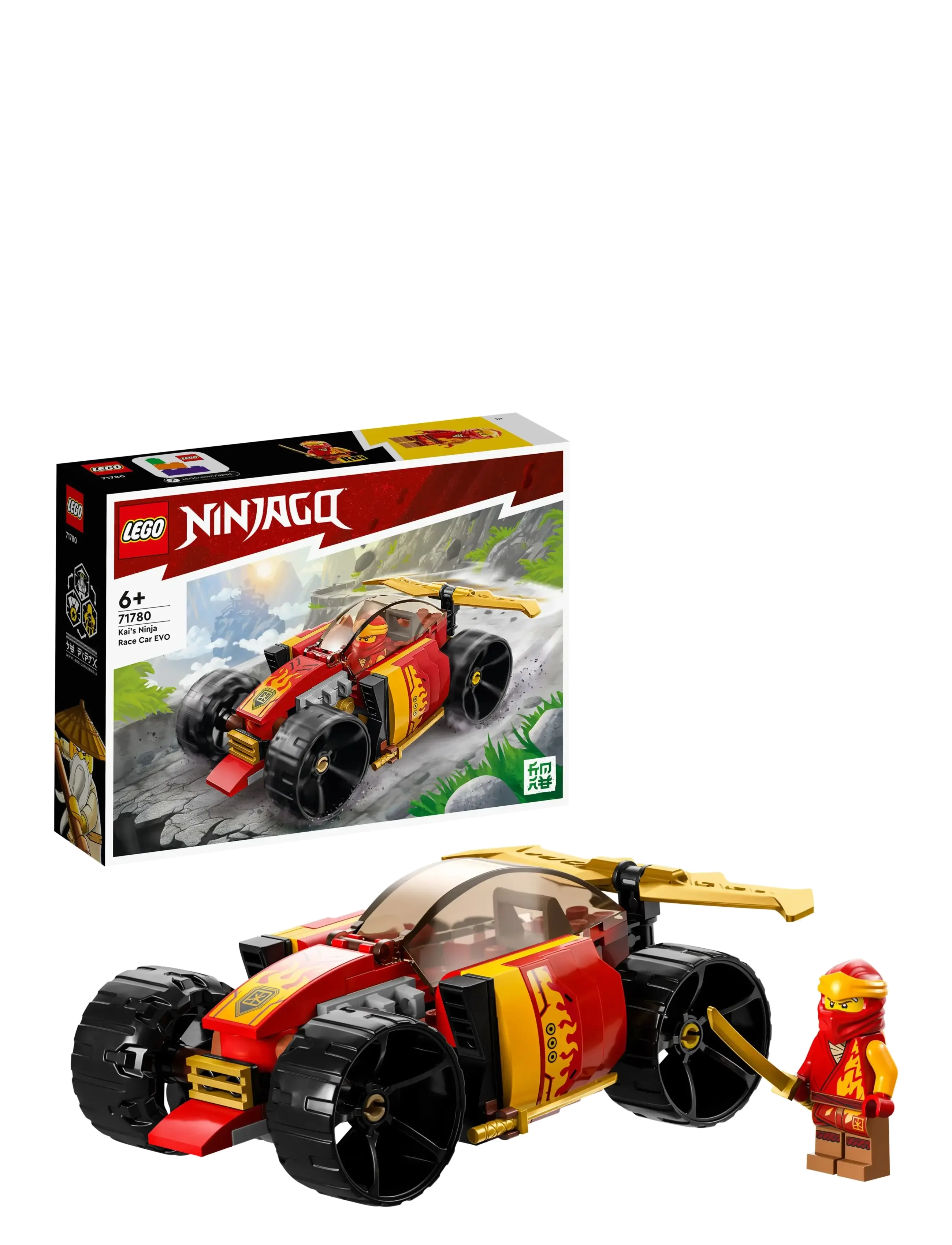 LEGO Kais Ninja-Racerbil Evo 71780, One Size, Lego Spielzeug, Mehrfarbig/gemustert - ninjago, Kinder