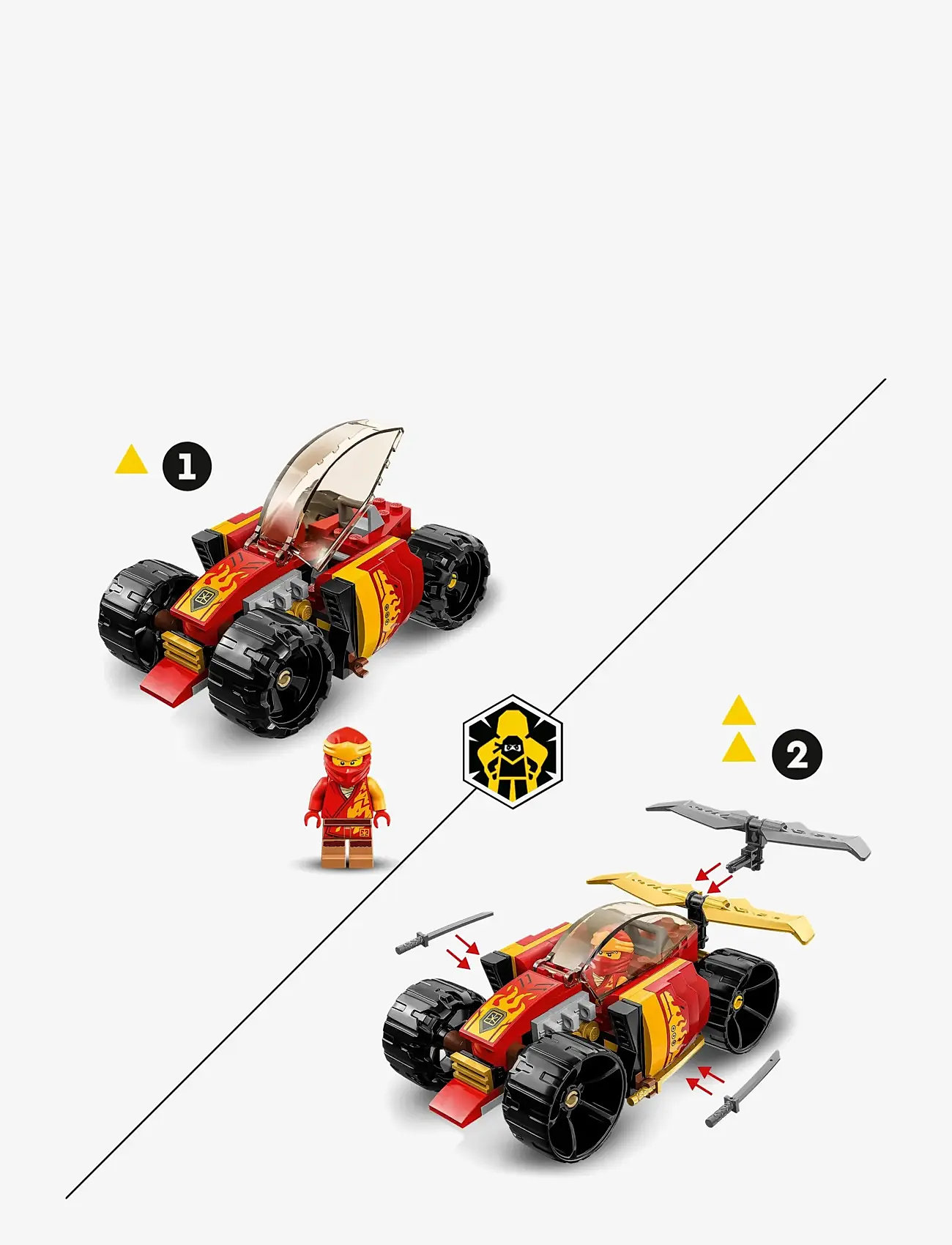 LEGO - Kais ninja-racerbil EVO 71780 - lego® ninjago® - multicolor - 4