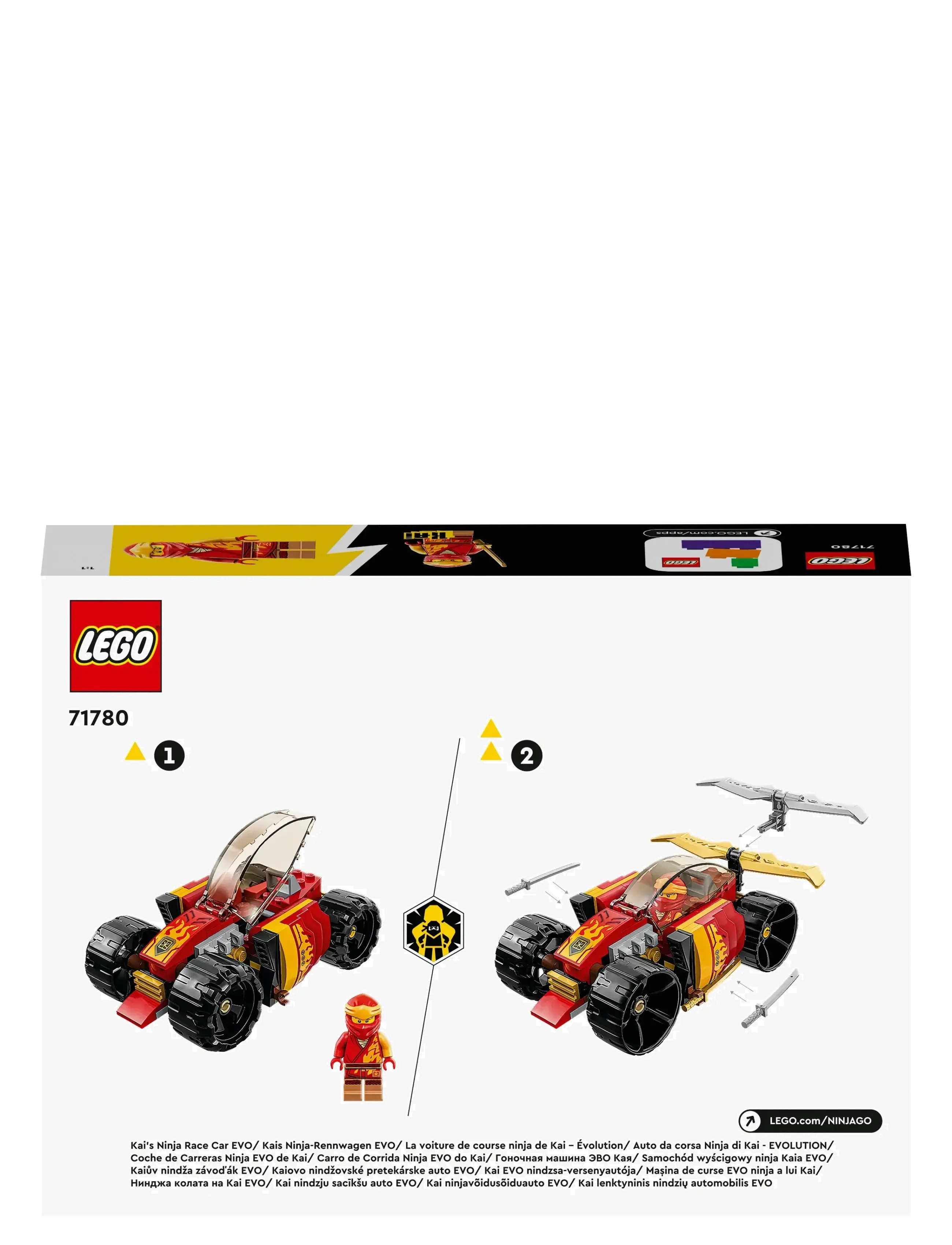 LEGO Kai's Ninja Race Car Evo 71780 Building Toy Set (LGO71780