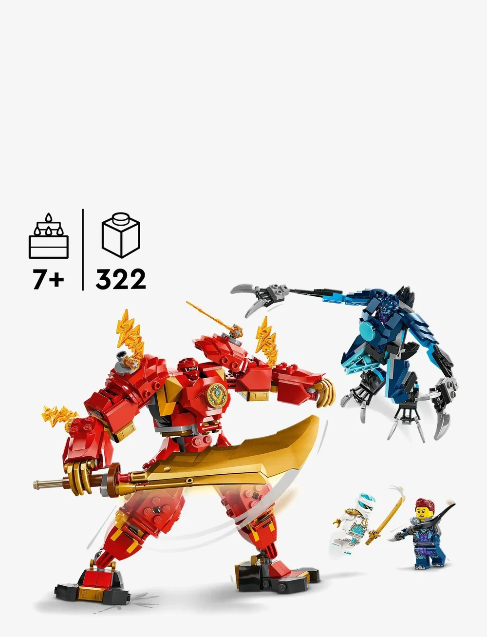 LEGO - Kai’s Elemental Fire Mech Toy 71808 - lego ninjago - multi - 1