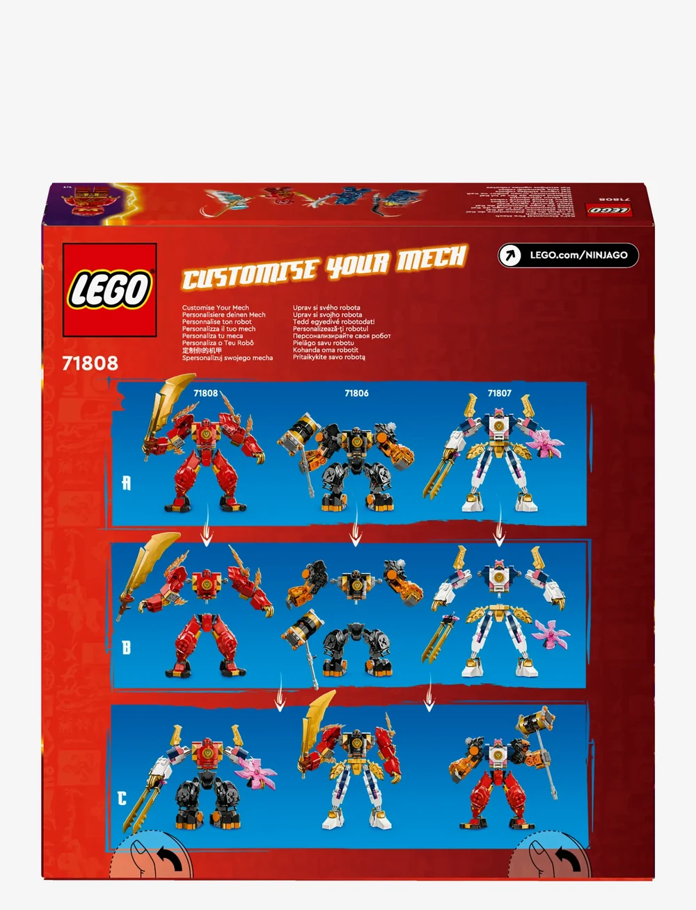 LEGO - Kai’s Elemental Fire Mech Toy 71808 - lego ninjago - multi - 4