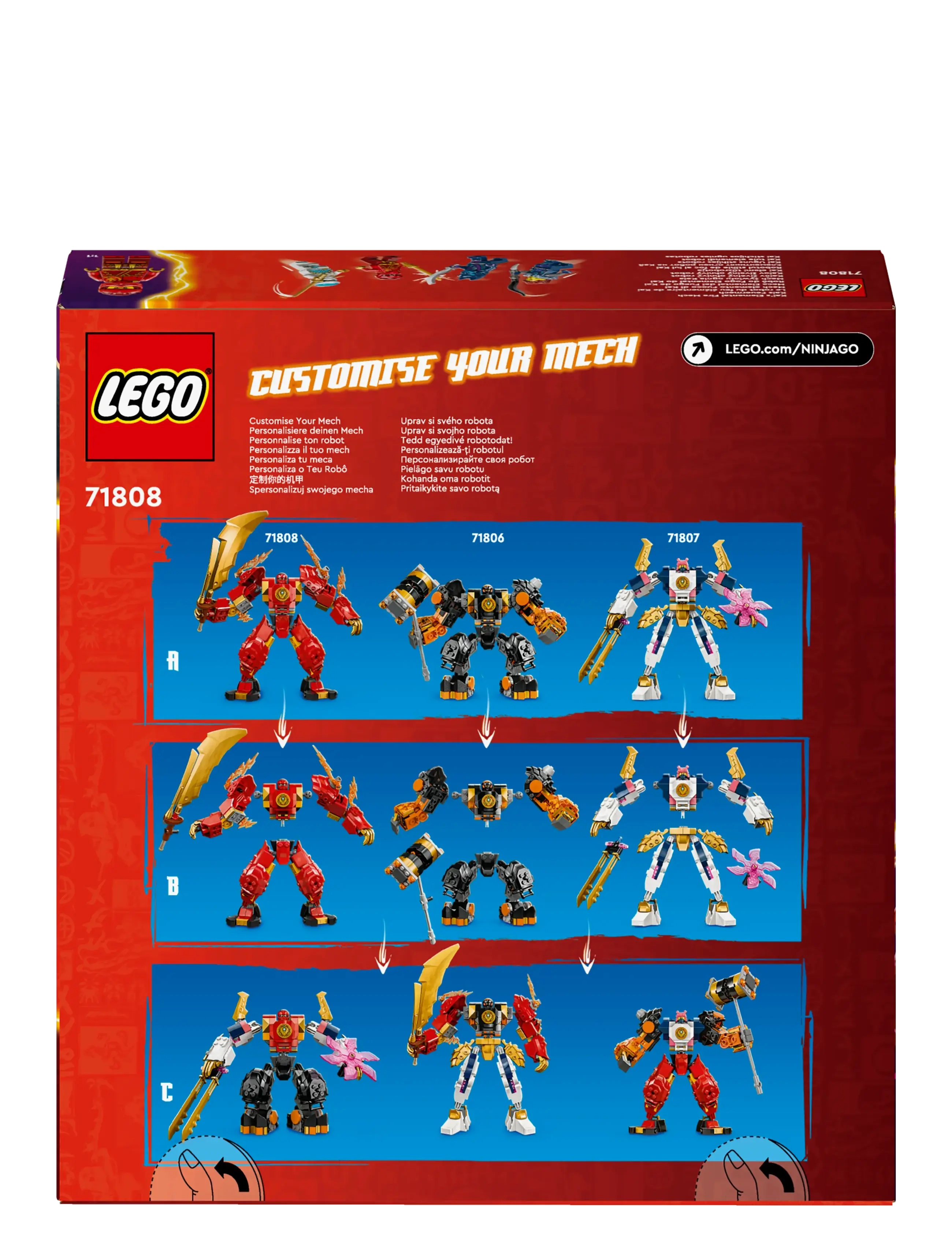 LEGO - Kai’s Elemental Fire Mech Toy 71808 - lego ninjago - multi - 4