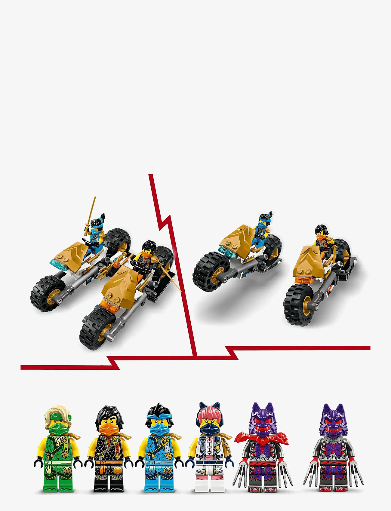 LEGO - Ninja Team Combo Vehicle 4-in-1 Toy 71820 - lego ninjago - multi - 4