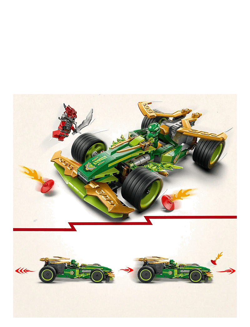 LEGO - Lloyd’s Pull-Back Race Car Pretend Play Toy Set 71828 - lego ninjago - multi - 3