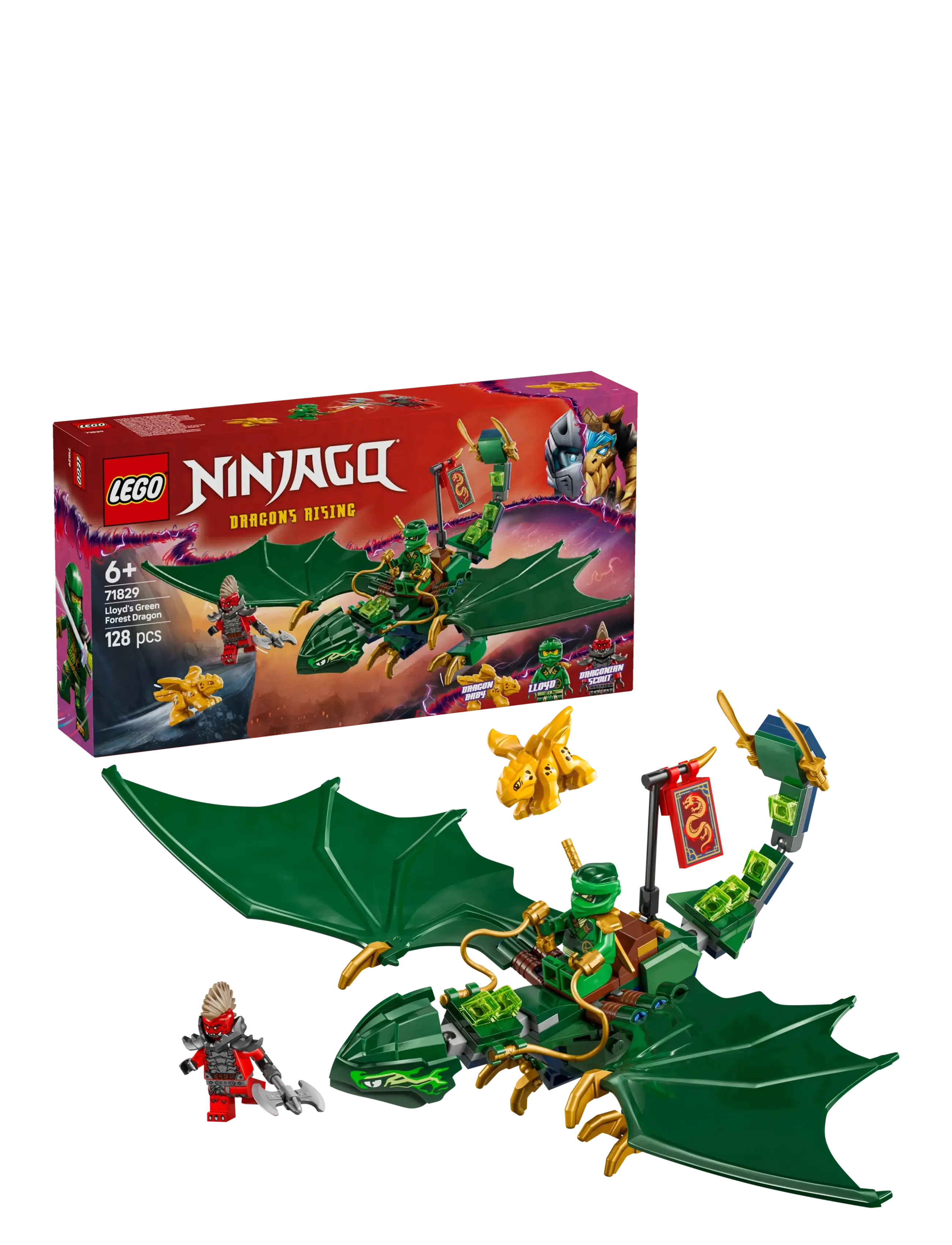 LEGO Lloyds Grønne Skovdrage 71829, One Size, Multi/patterned, Lego Legetøj > Lego ninjago, Børn