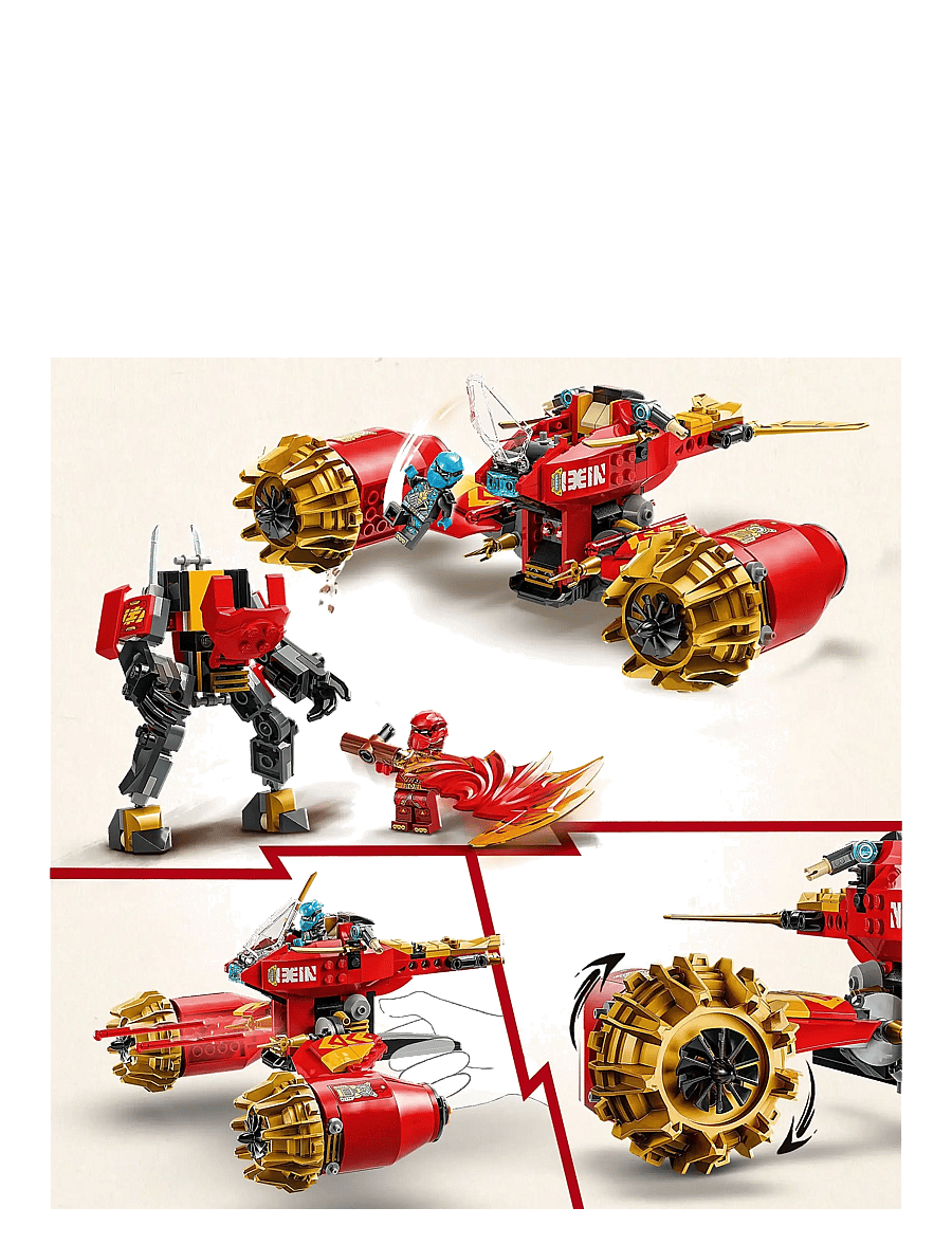 LEGO - Kai’s Mech Storm Rider Combo Ninja Toy 71830 - lego ninjago - multi - 3