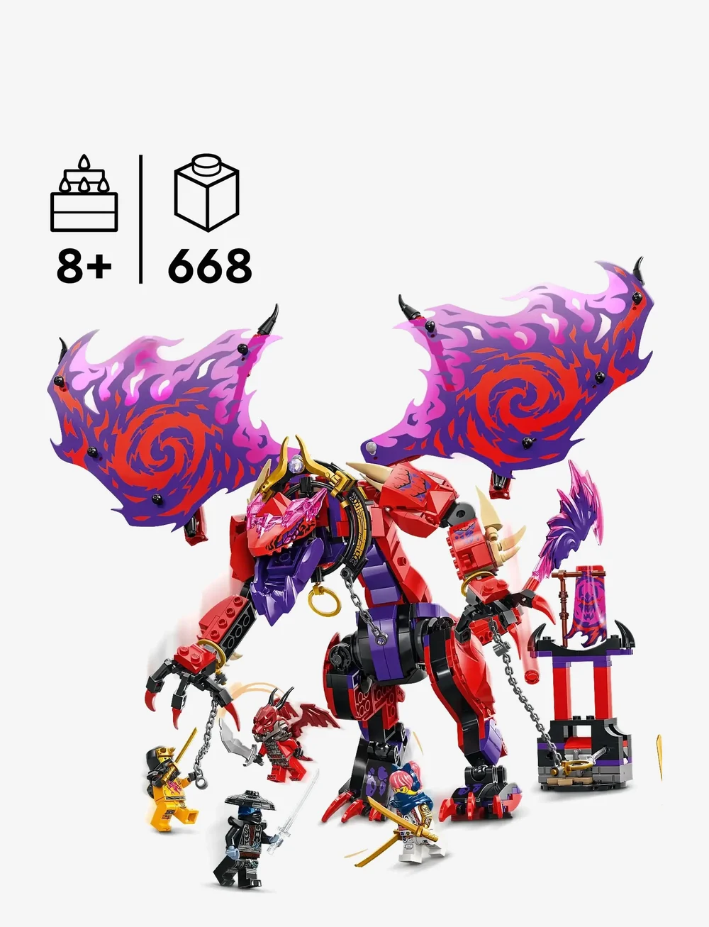 LEGO - Thunderfang Dragon of Chaos Ninja Toy Set 71832 - lego ninjago - multi - 1