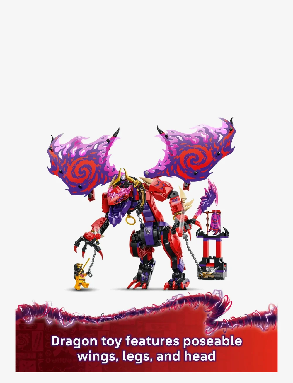 LEGO - Thunderfang Dragon of Chaos Ninja Toy Set 71832 - lego ninjago - multi - 3