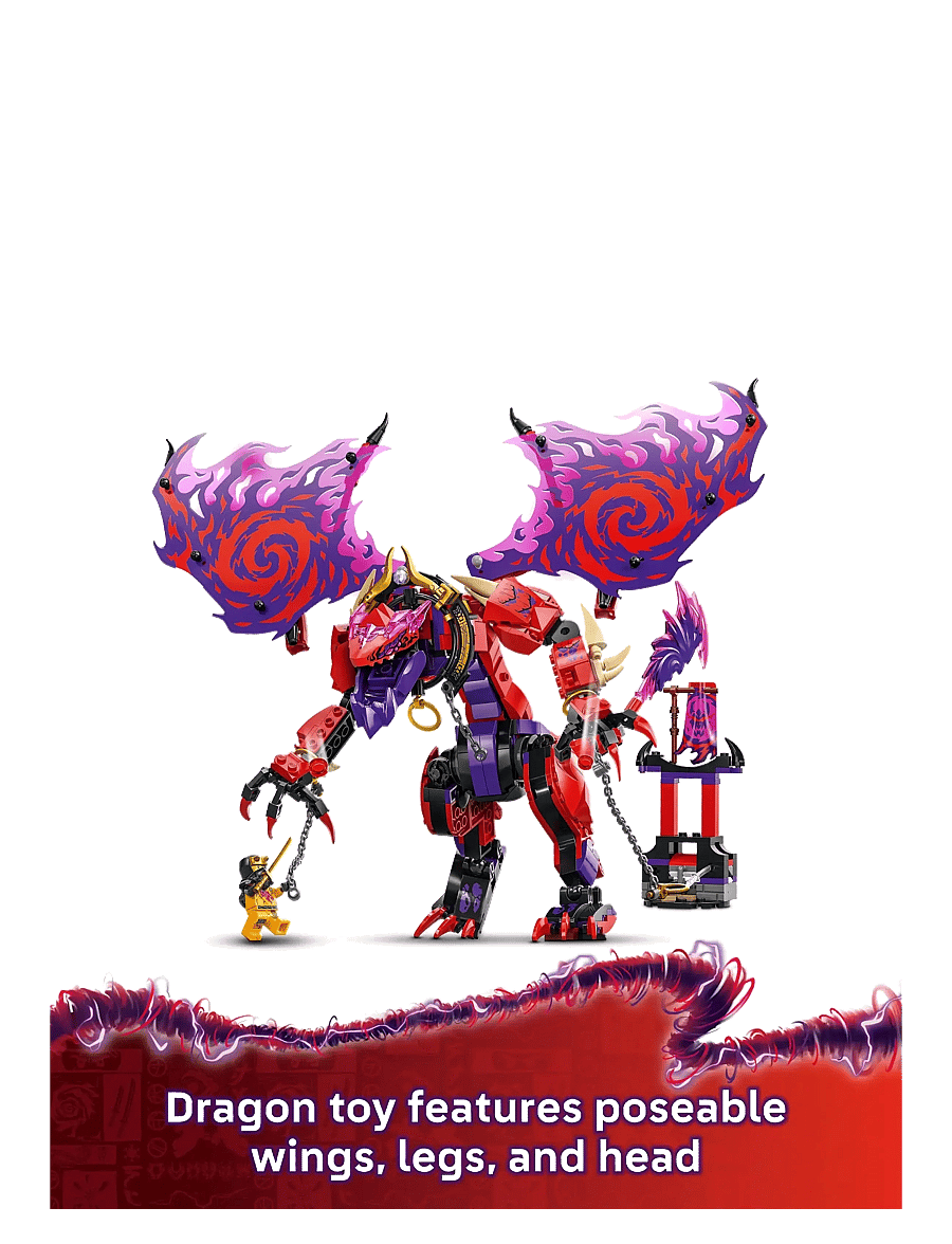 LEGO - Thunderfang Dragon of Chaos Ninja Toy Set 71832 - lego ninjago - multi - 3