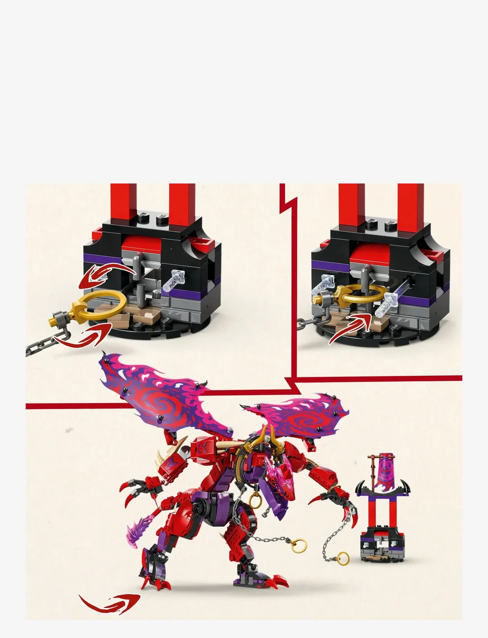 LEGO - Thunderfang Dragon of Chaos Ninja Toy Set 71832 - lego ninjago - multi - 4