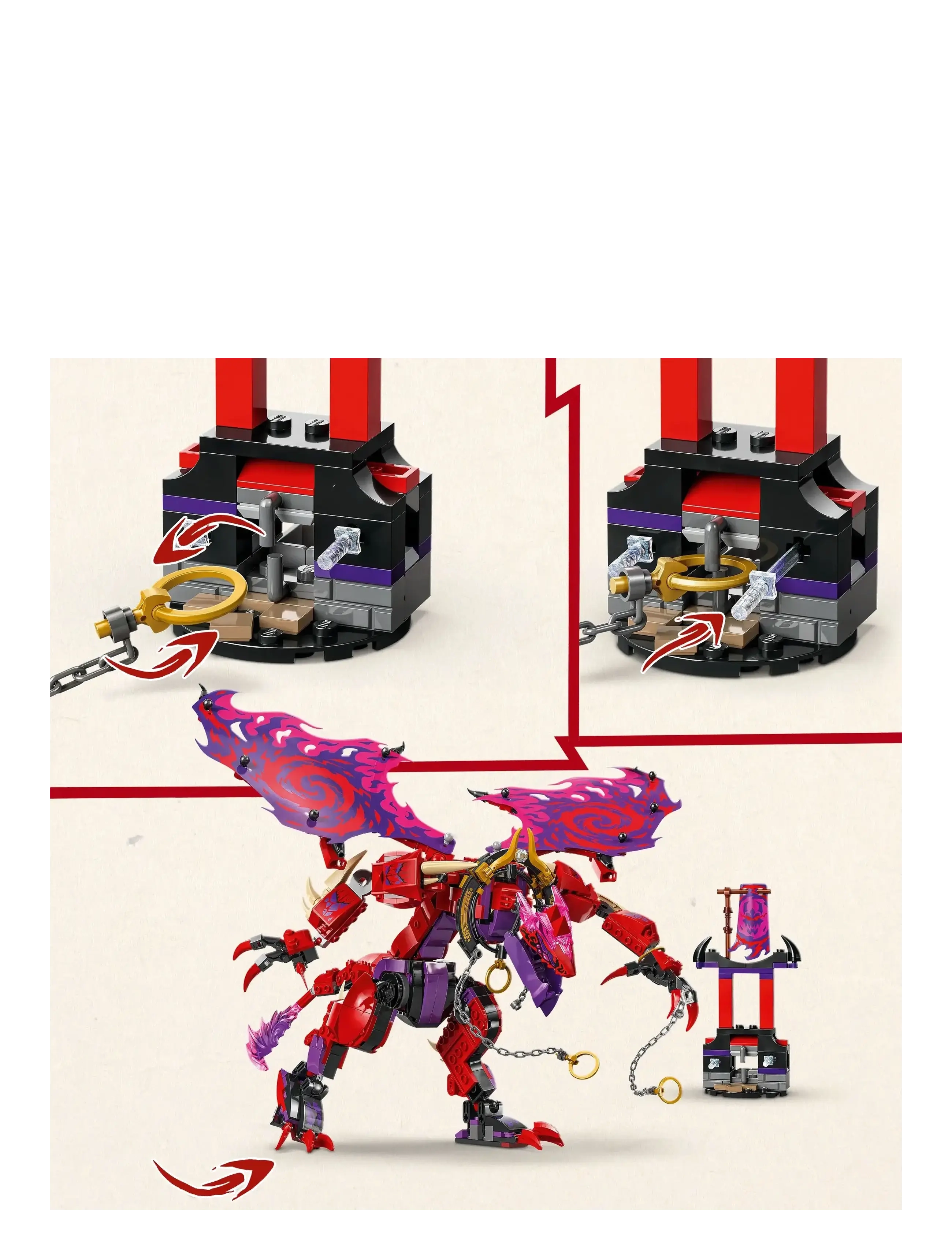 LEGO - Thunderfang Dragon of Chaos Ninja Toy Set 71832 - lego ninjago - multi - 4