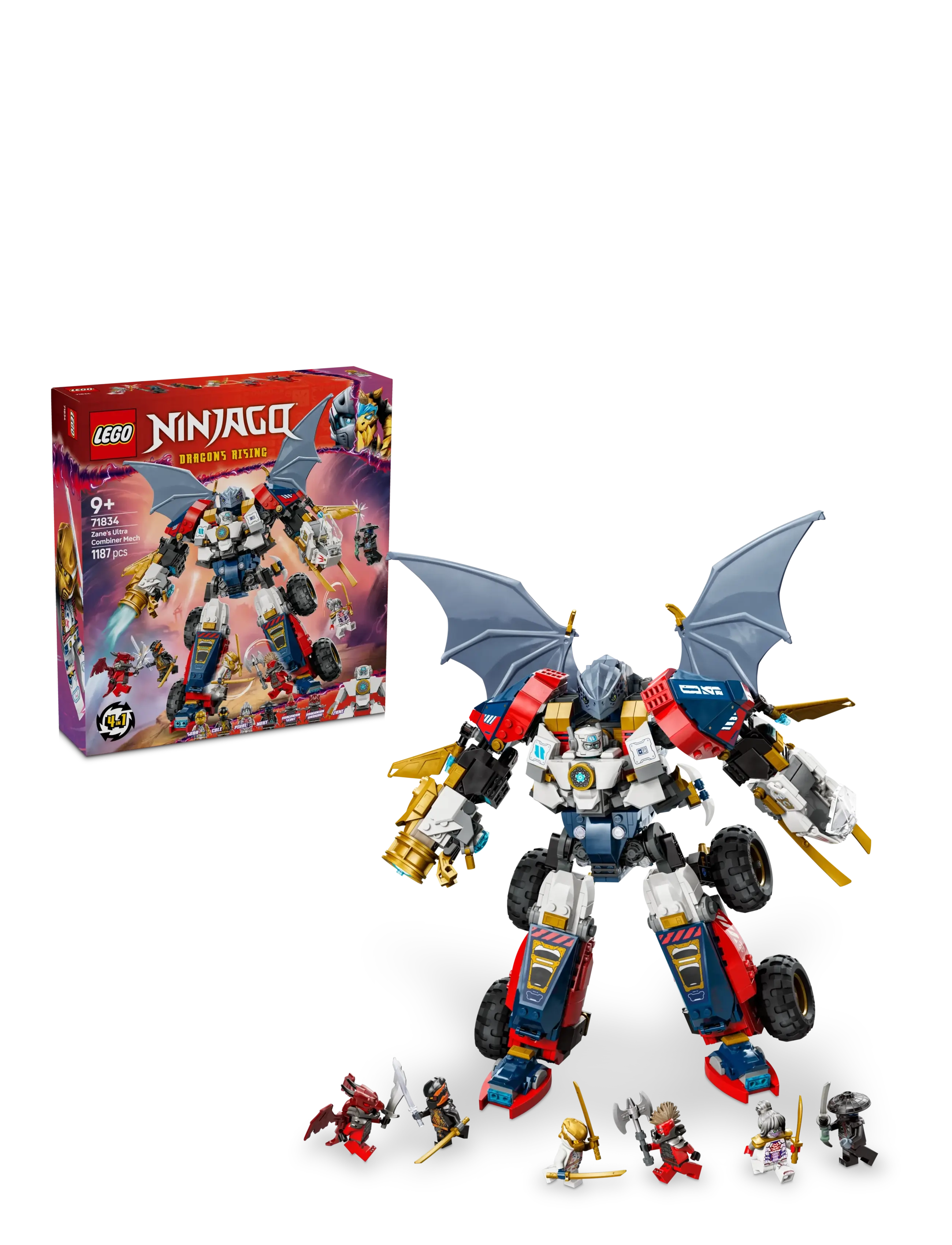 LEGO Zane’s Ultra Combiner Mech Toy 4-in-1 Building Set 71834 - Weihnachtsgeschenke - MULTI / multi