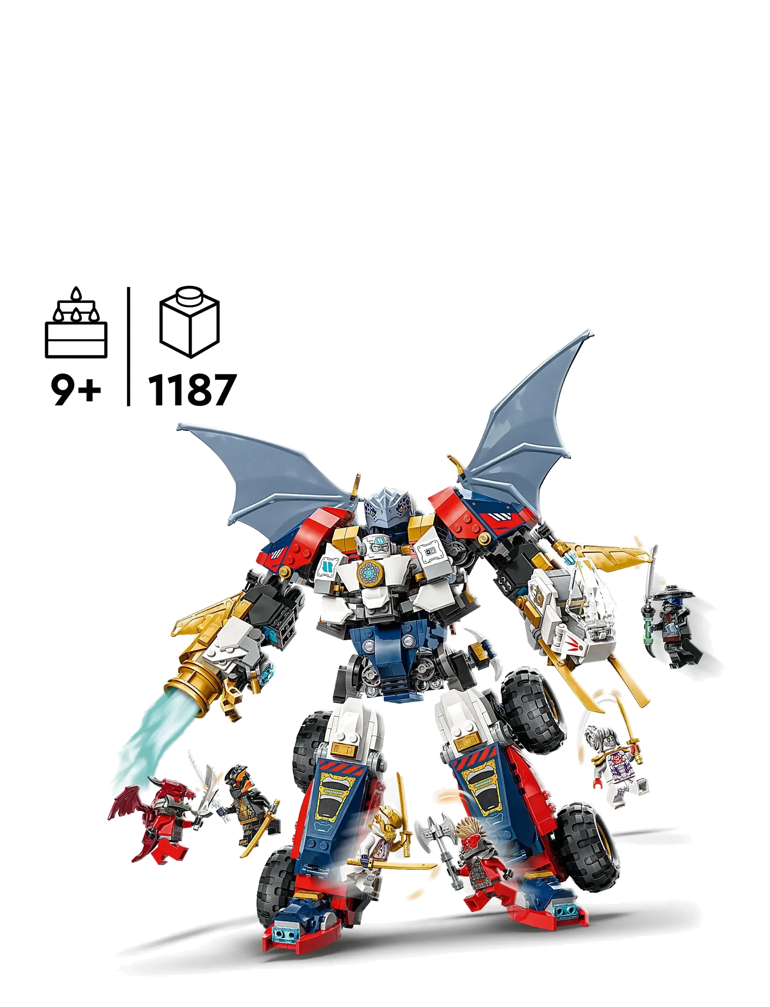 LEGO - Zane’s Ultra Combiner Mech Toy 4-in-1 Building Set 71834 - lego ninjago - multi - 1