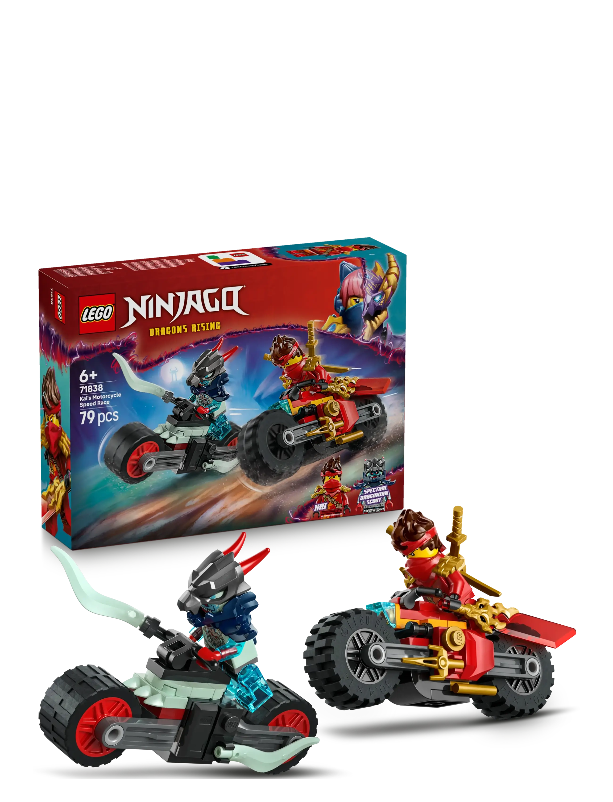 LEGO Kais Motorcykel-Racerløb 71838, One Size, Lego Spielzeug, Mehrfarbig/gemustert - speed Champions, Homeware