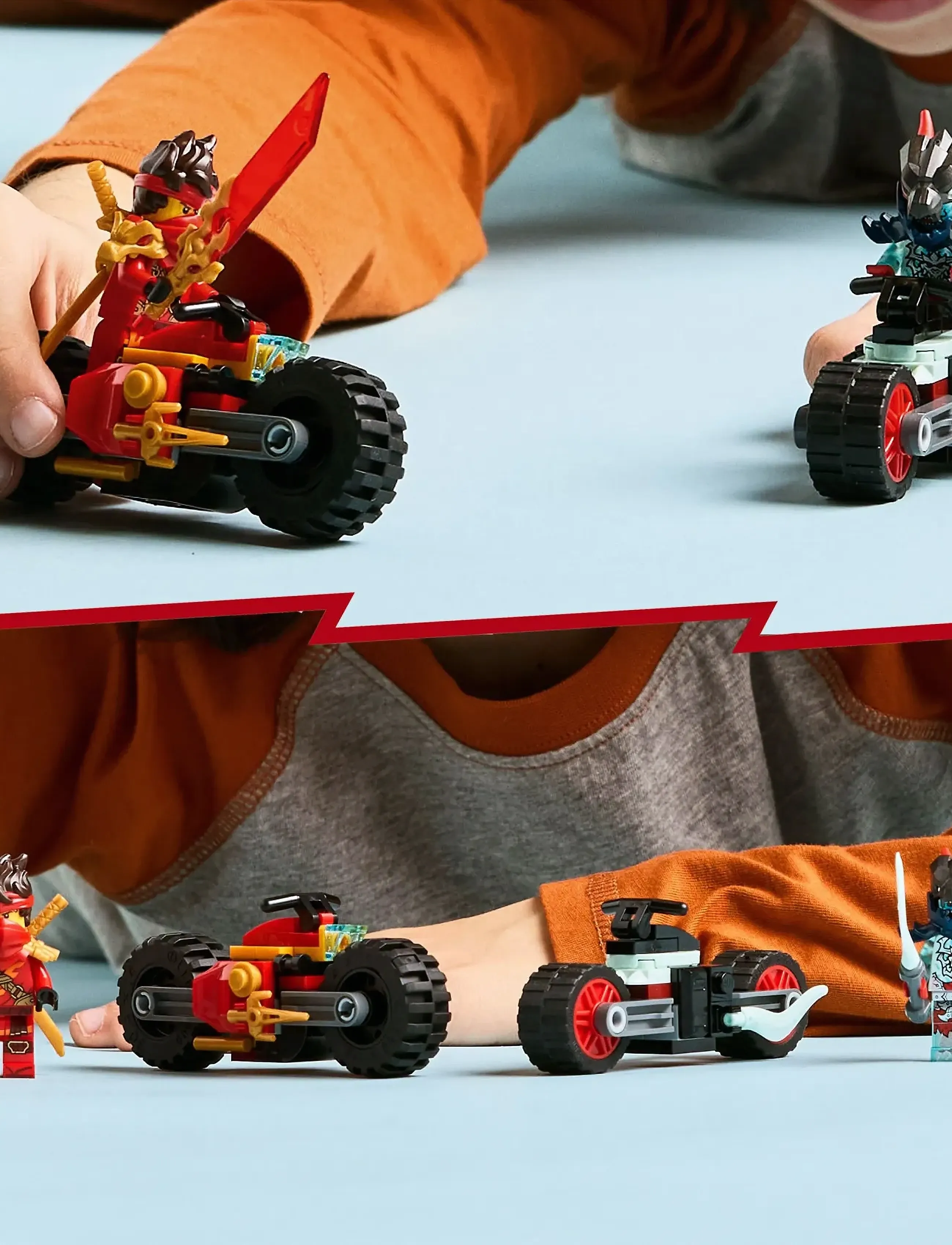 LEGO Kai's Motorcycle Speed Race Playset With 2 Ninja Bike Toys