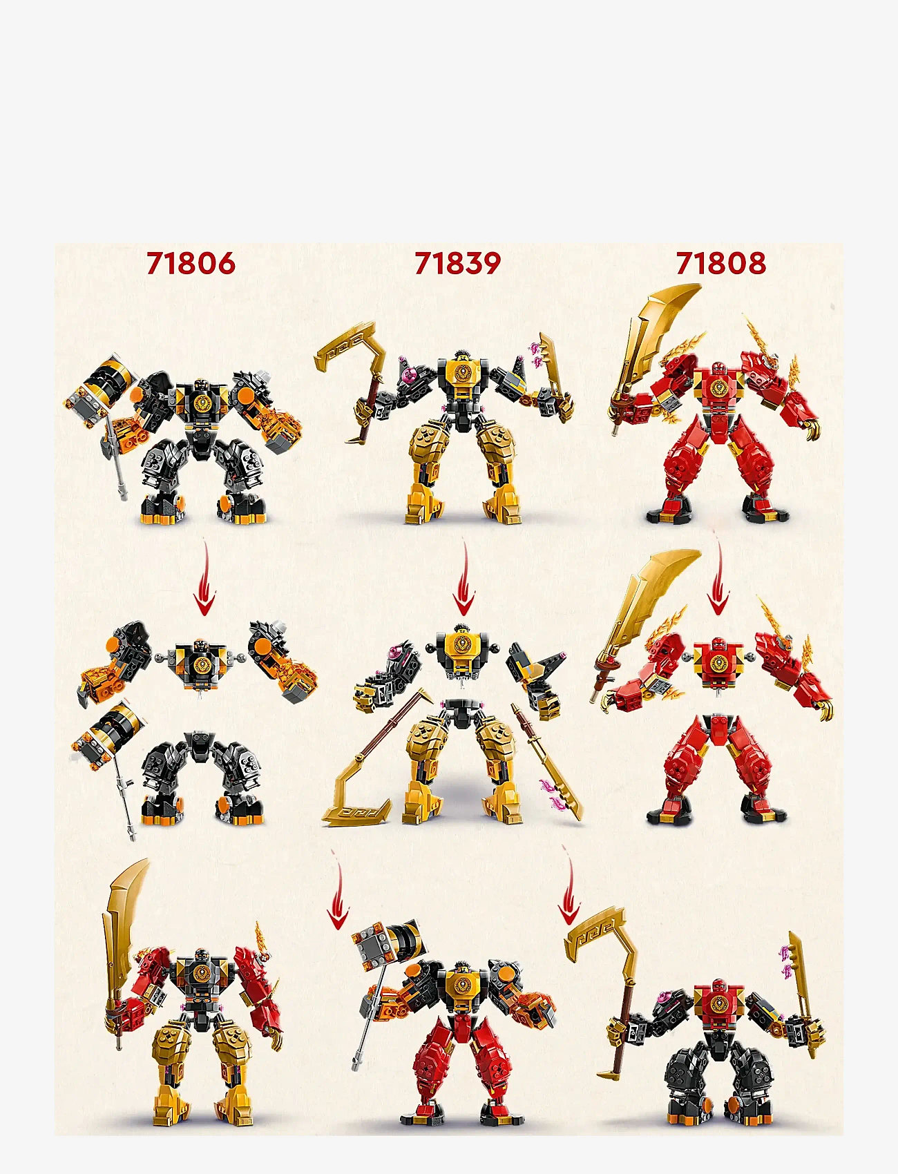 LEGO - Arins Spinjitzu-kamprobot 71839 - lego ninjago - multi - 4