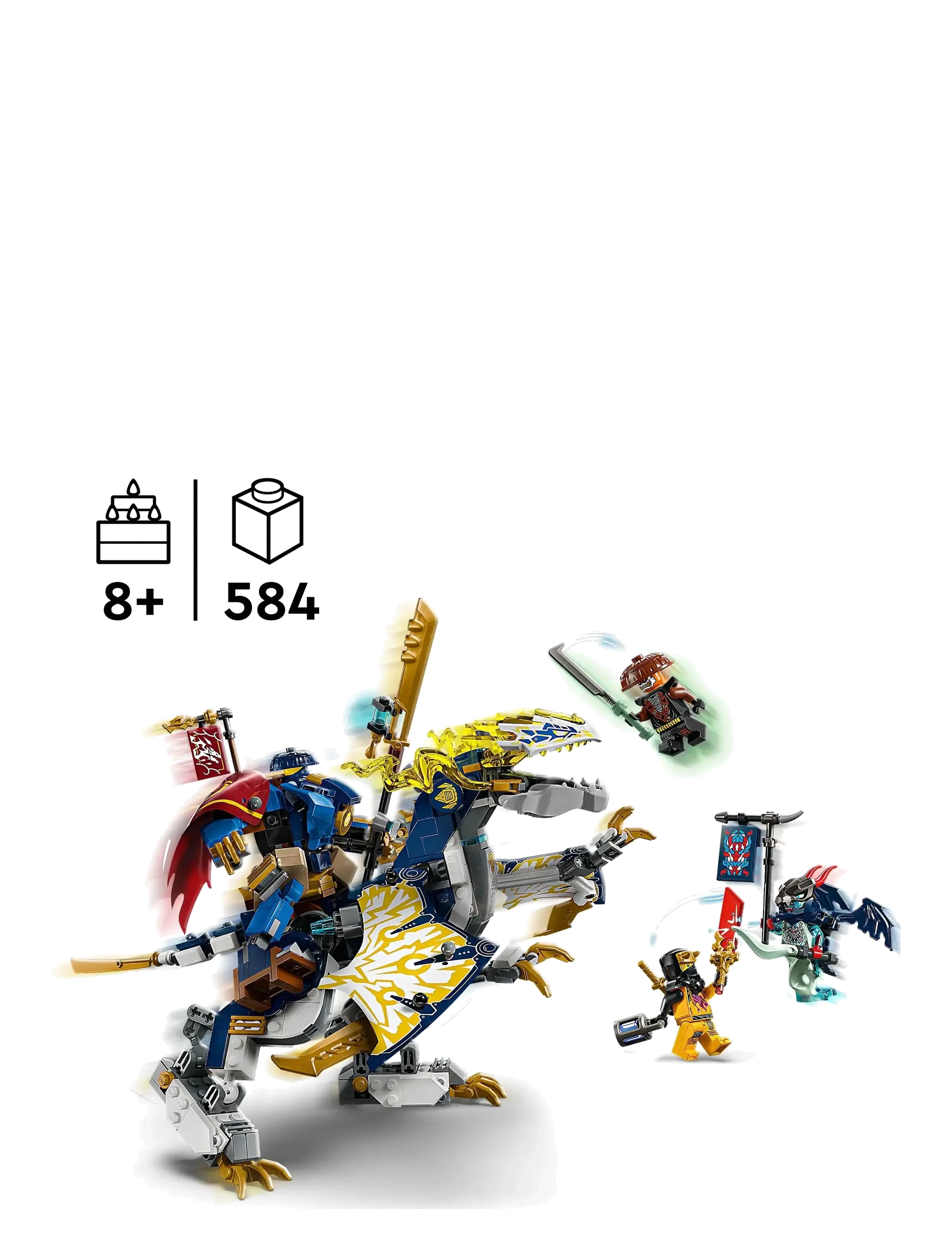 LEGO - Rogue’s Mech Dragon Rider Ninja Toy 71843 - lego ninjago - multi - 1