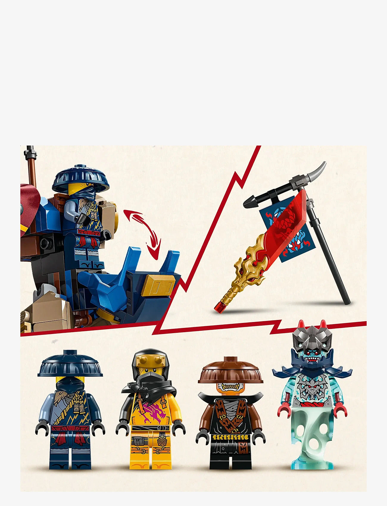 LEGO - Rogue’s Mech Dragon Rider Ninja Toy 71843 - lego ninjago - multi - 4
